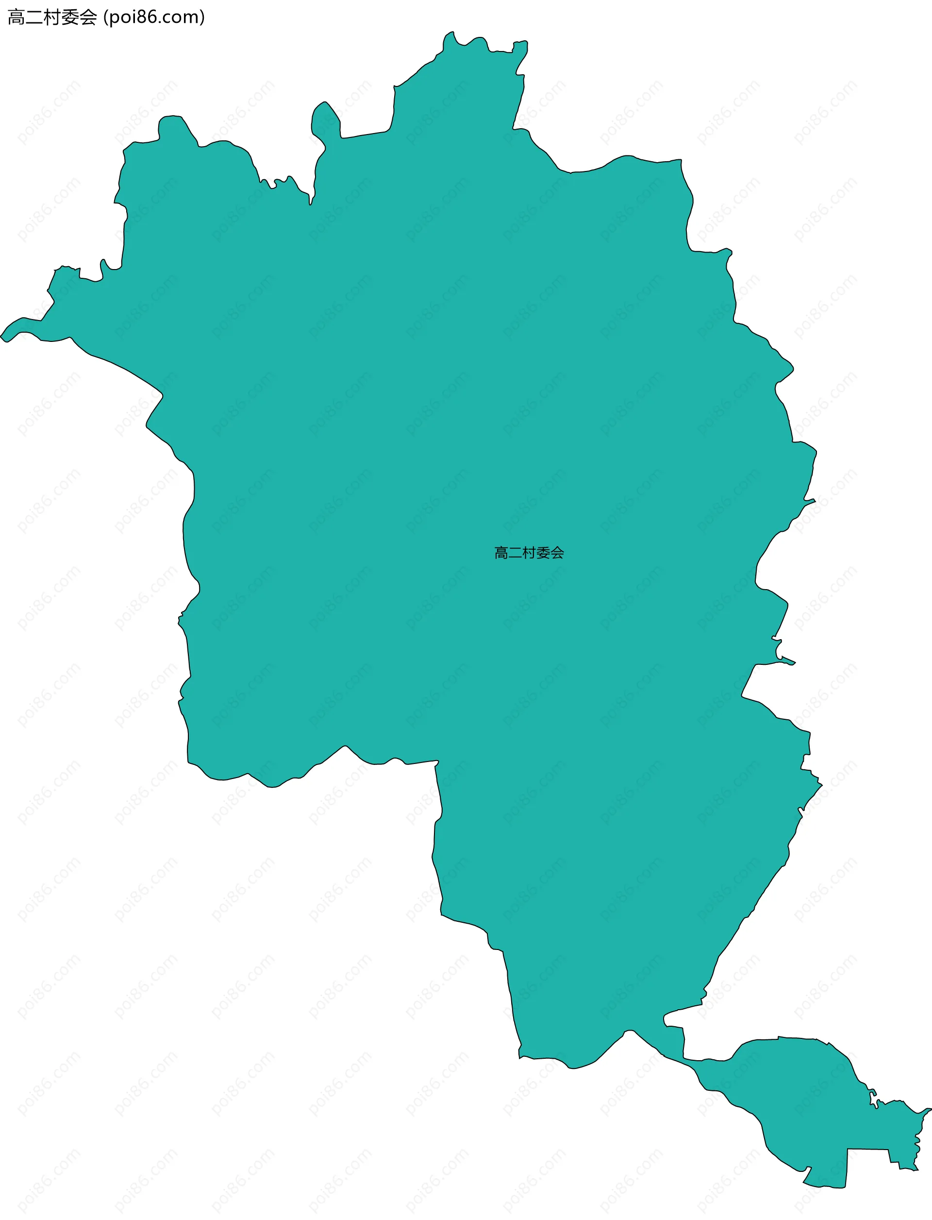高二村委会边界地图