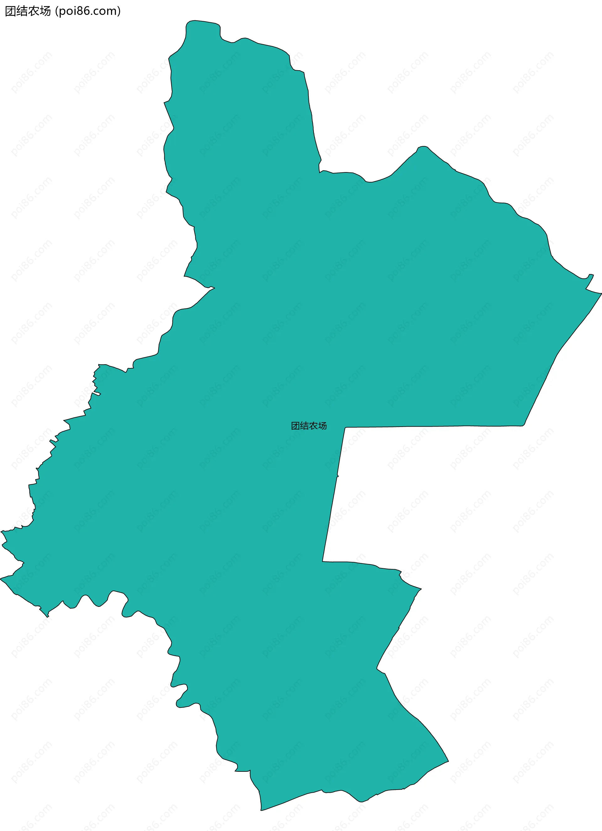 团结农场边界地图