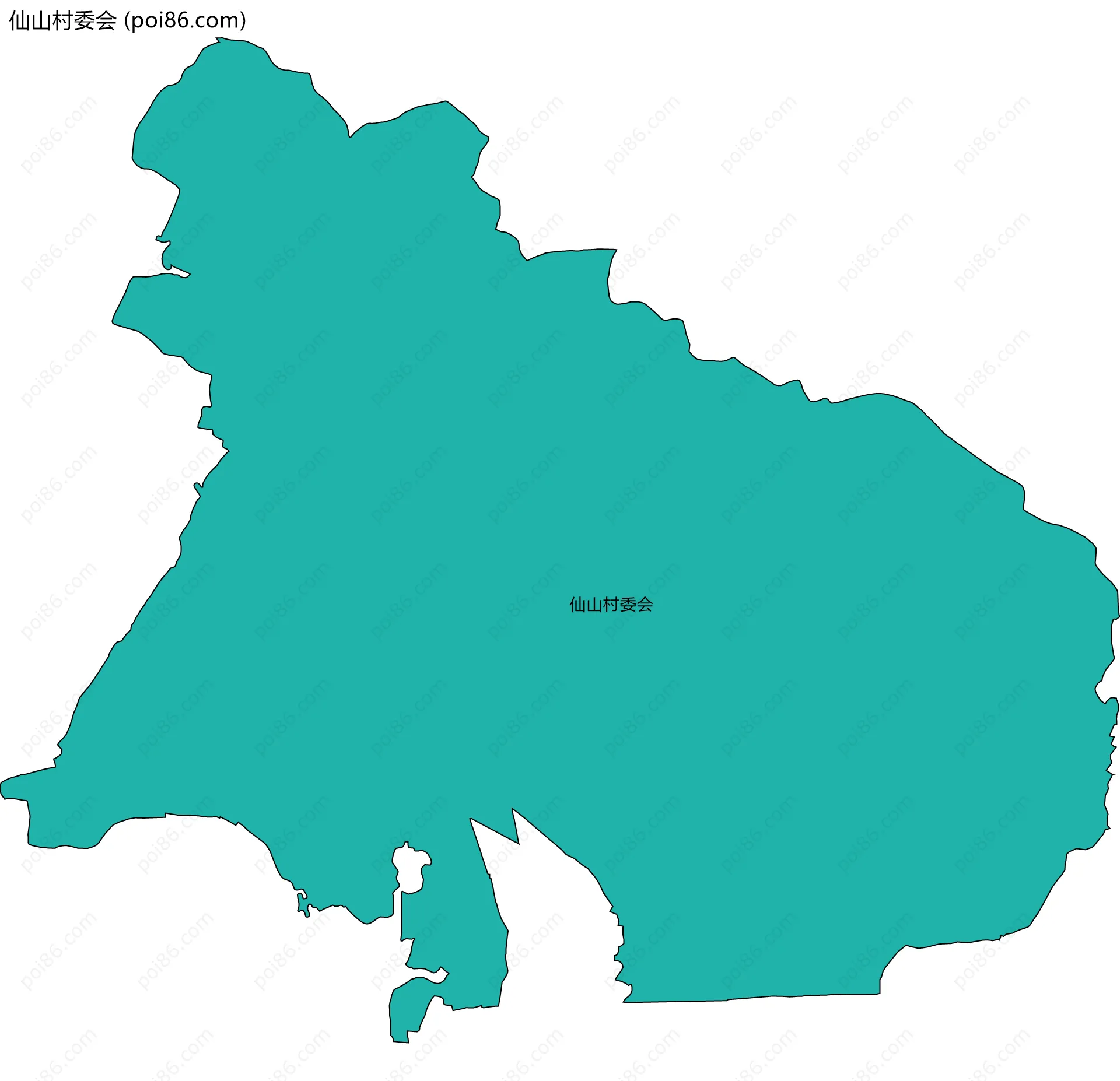 仙山村委会边界地图