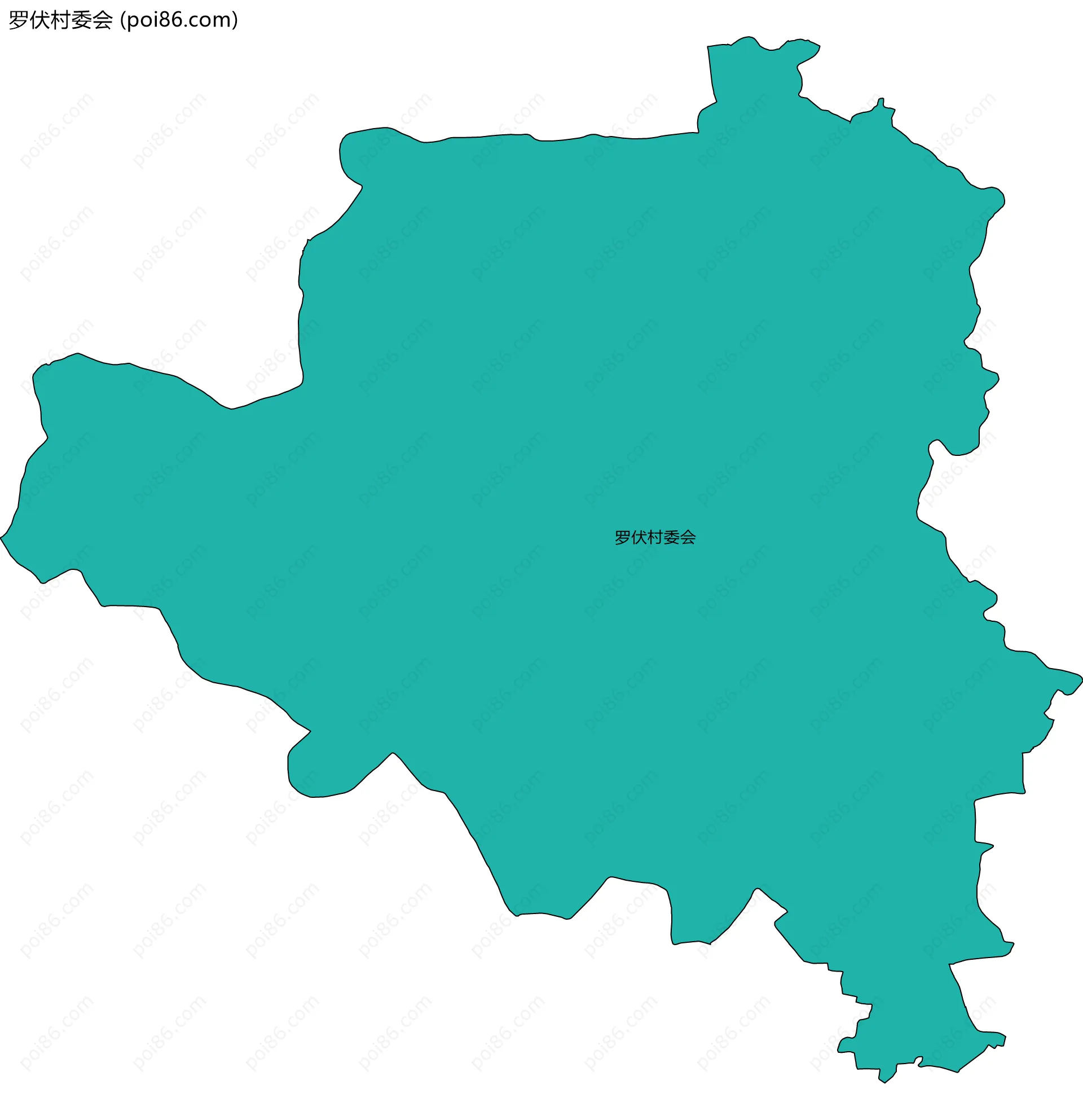 罗伏村委会边界地图