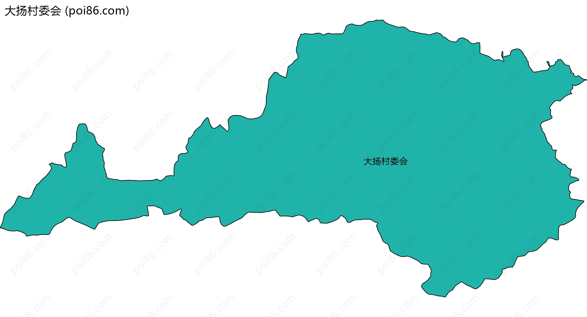 大扬村委会边界地图