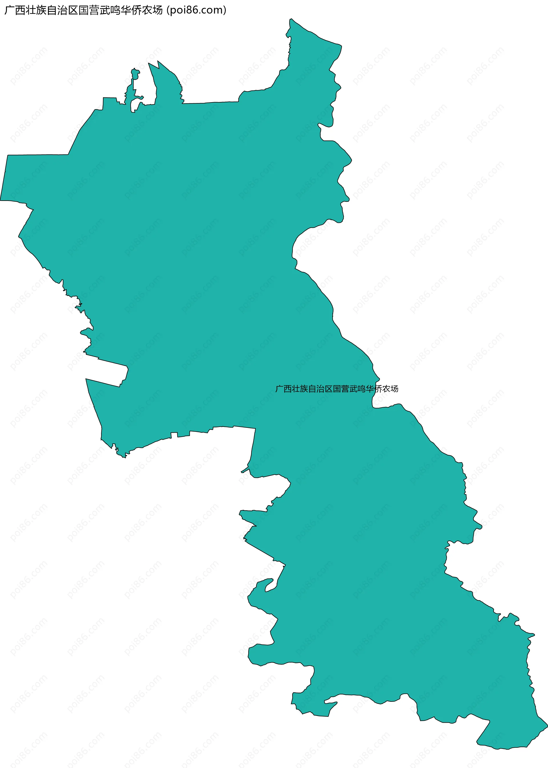 广西壮族自治区国营武鸣华侨农场边界地图
