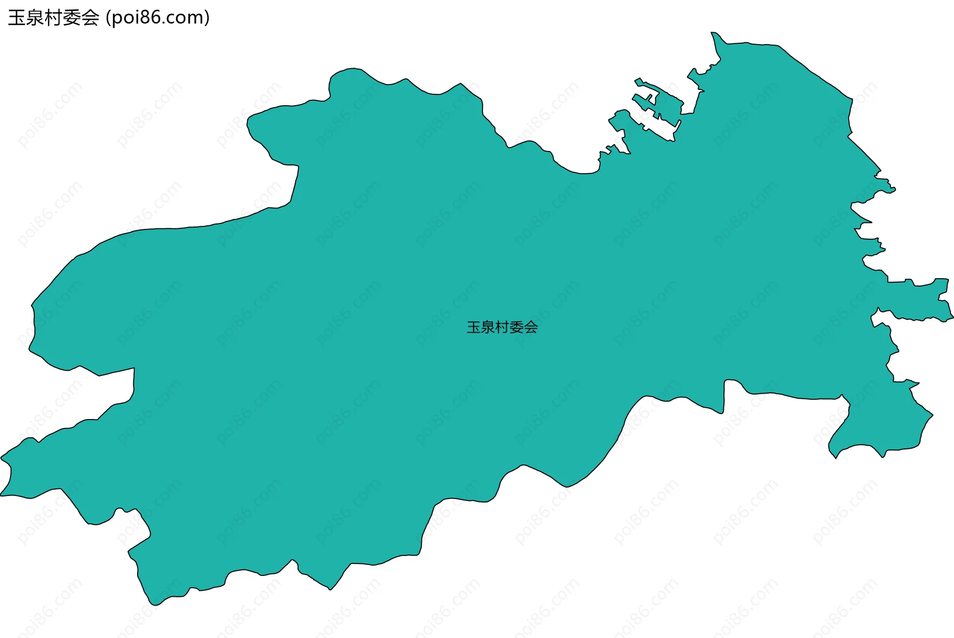 玉泉村委会边界地图