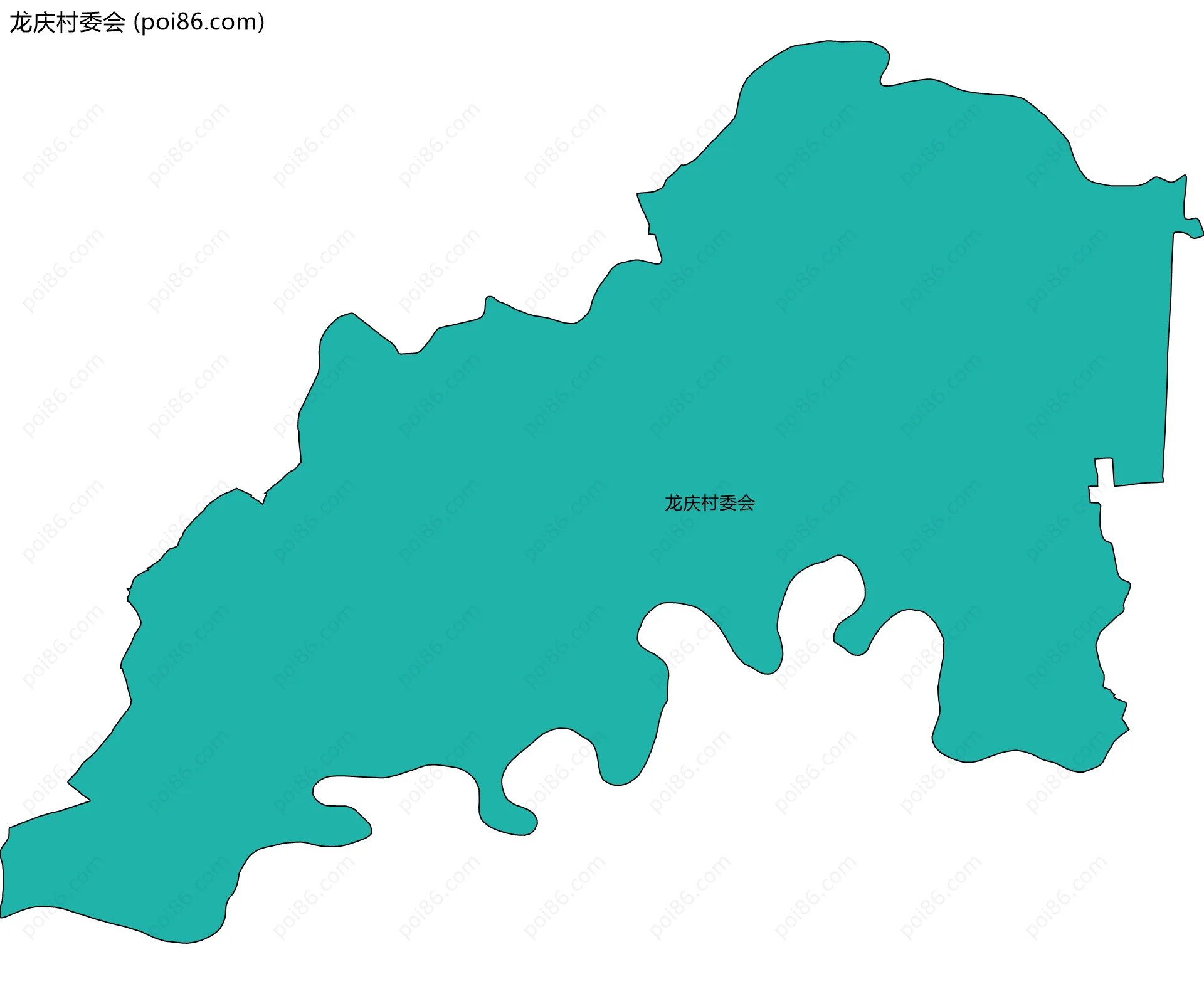 龙庆村委会边界地图