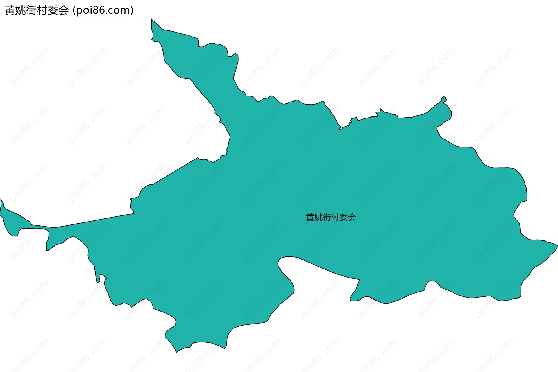 黄姚街村委会边界地图