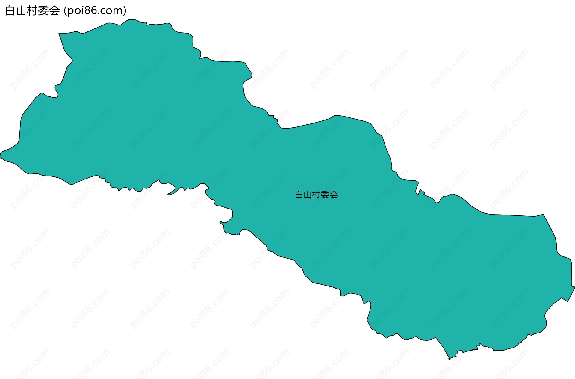 白山村委会边界地图