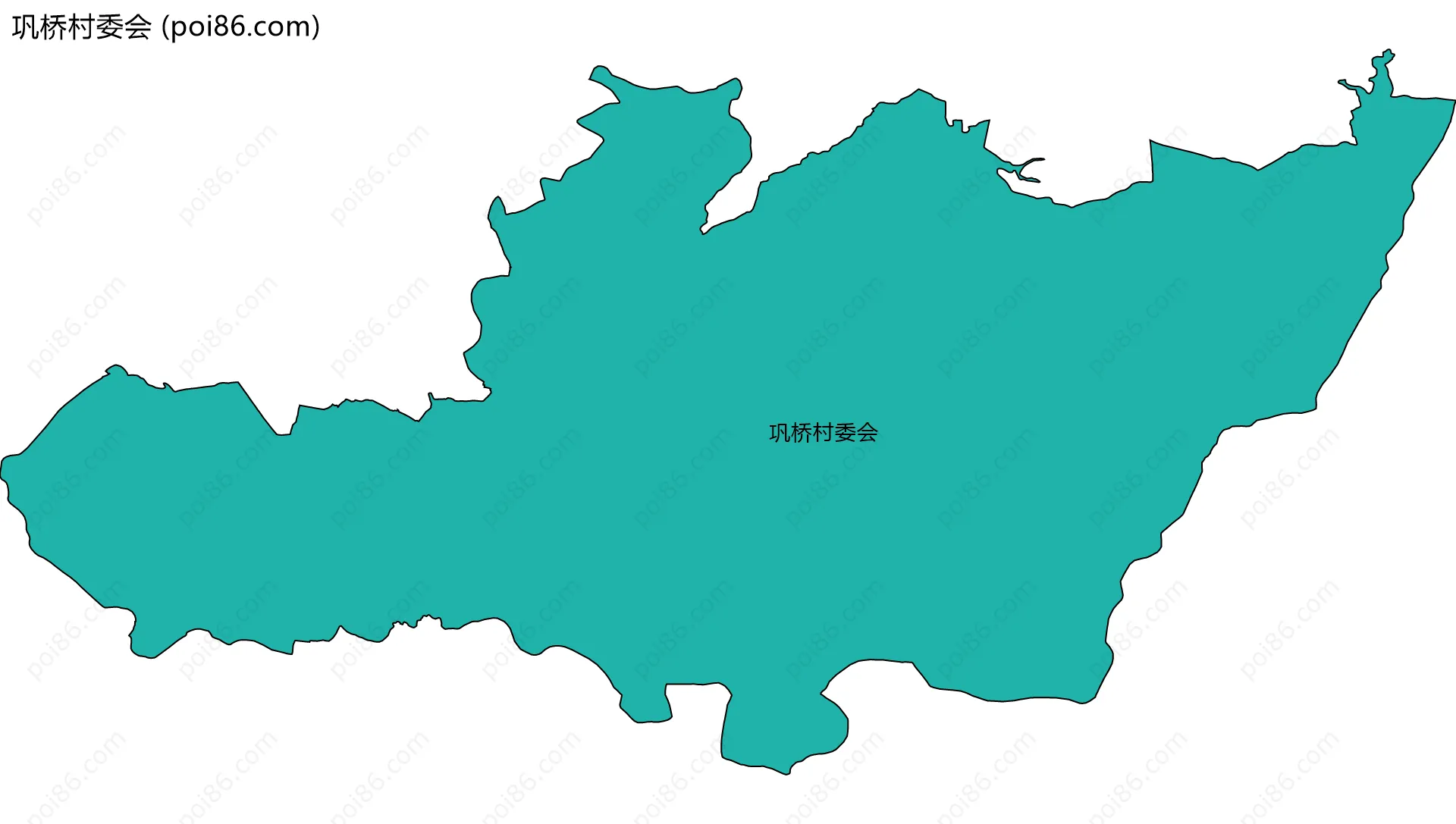 巩桥村委会边界地图
