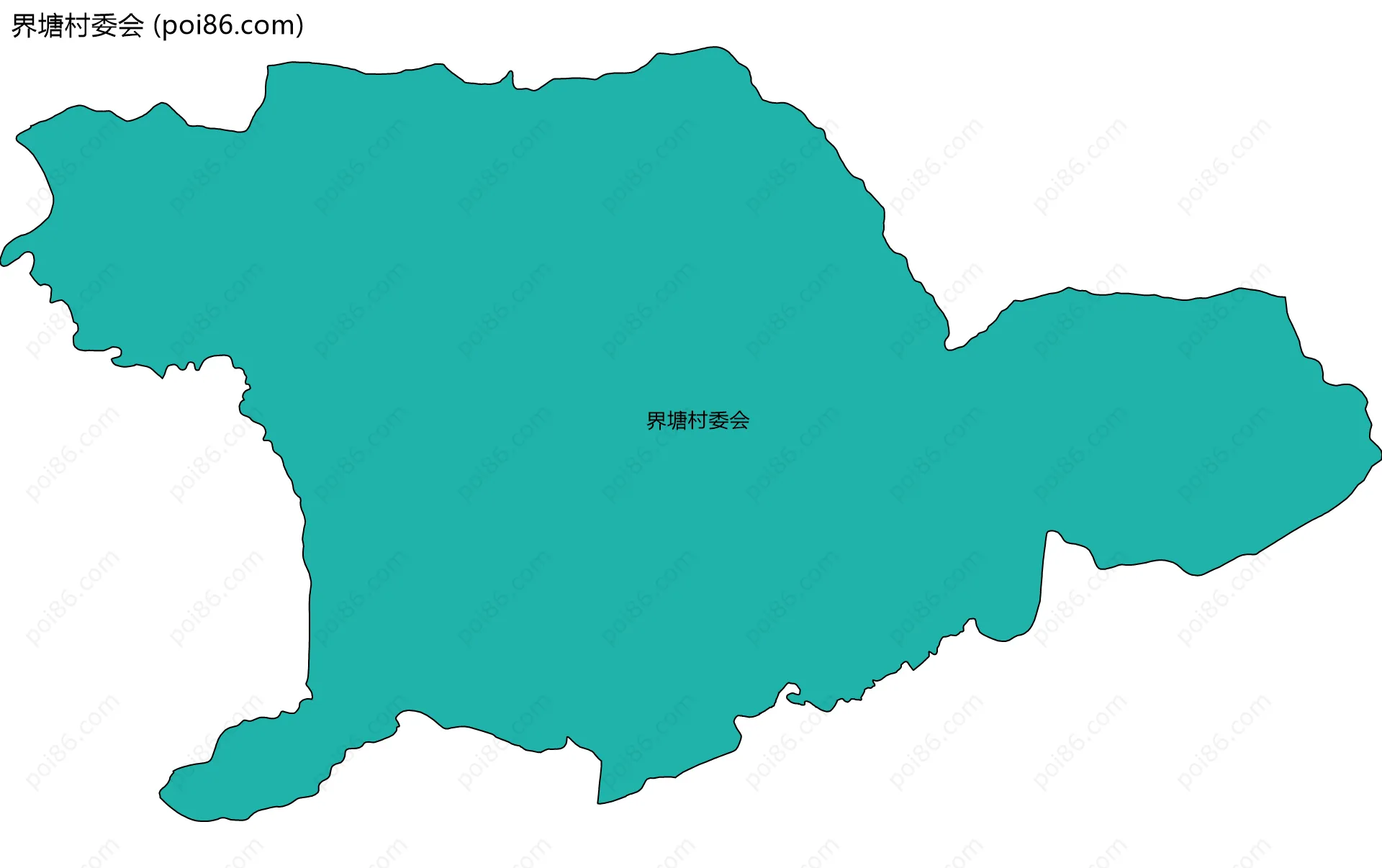 界塘村委会边界地图