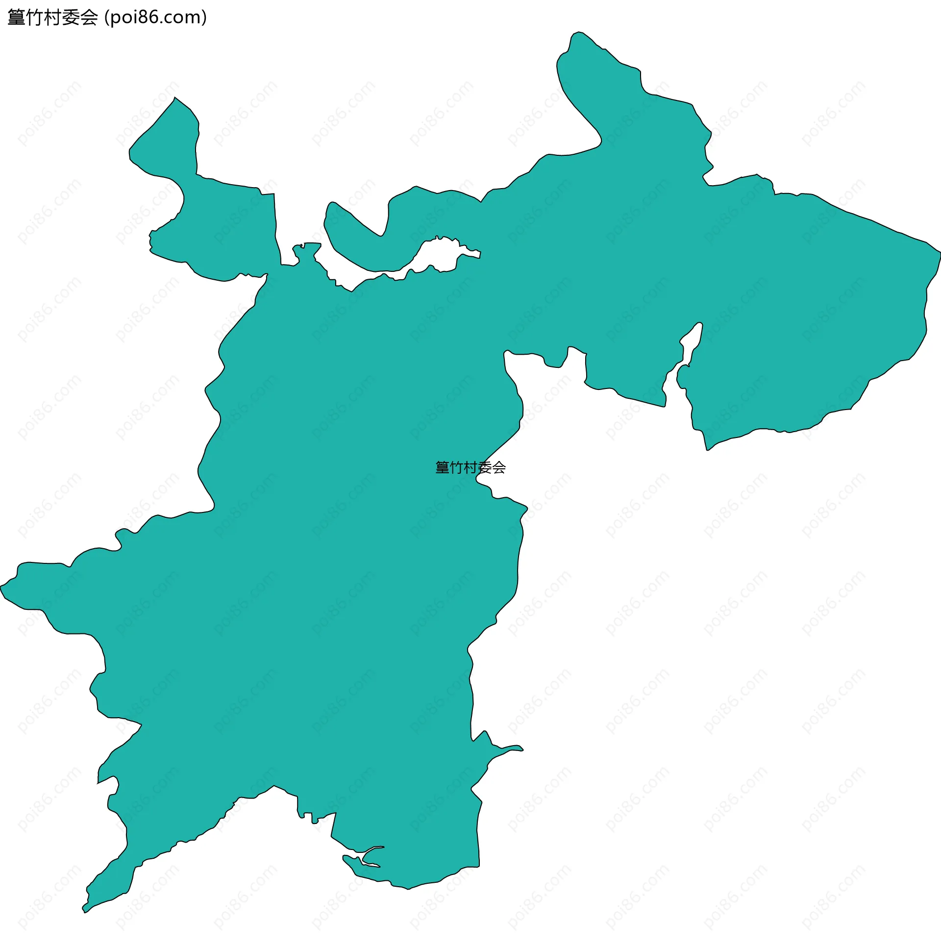 篁竹村委会边界地图