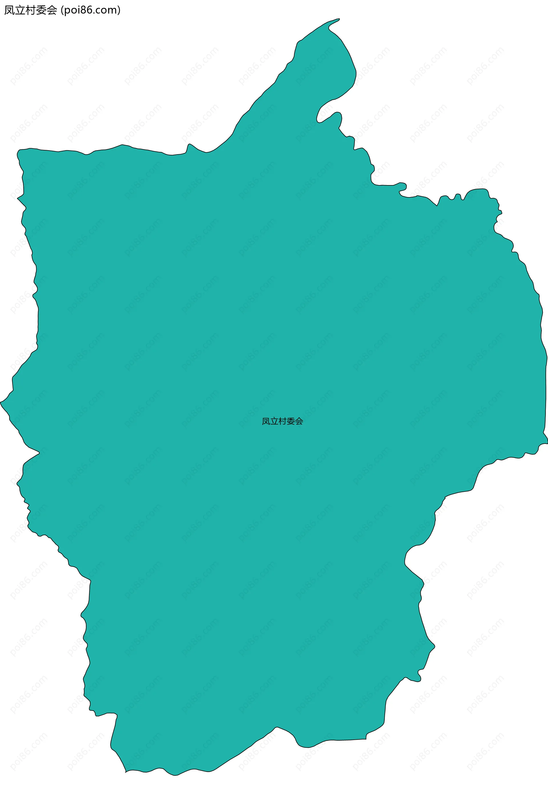 凤立村委会边界地图