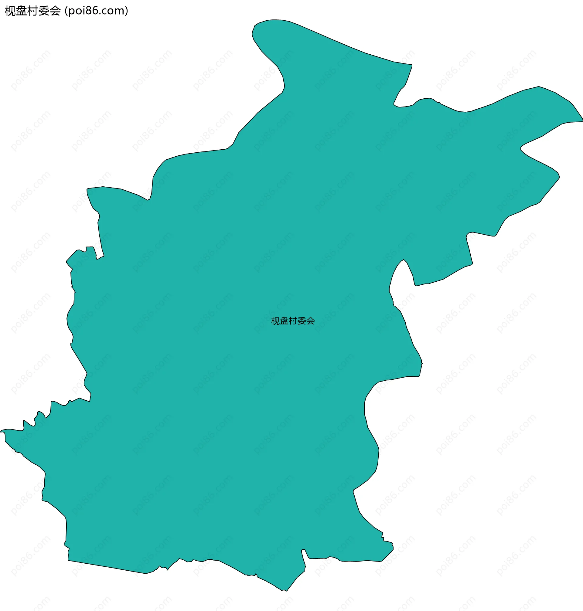 枧盘村委会边界地图