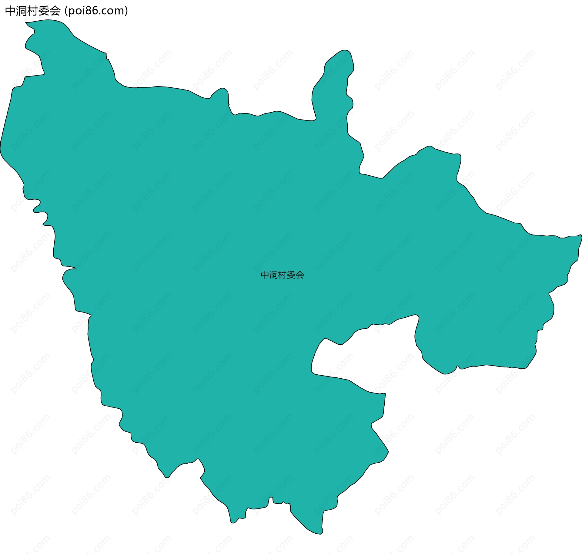 中洞村委会边界地图