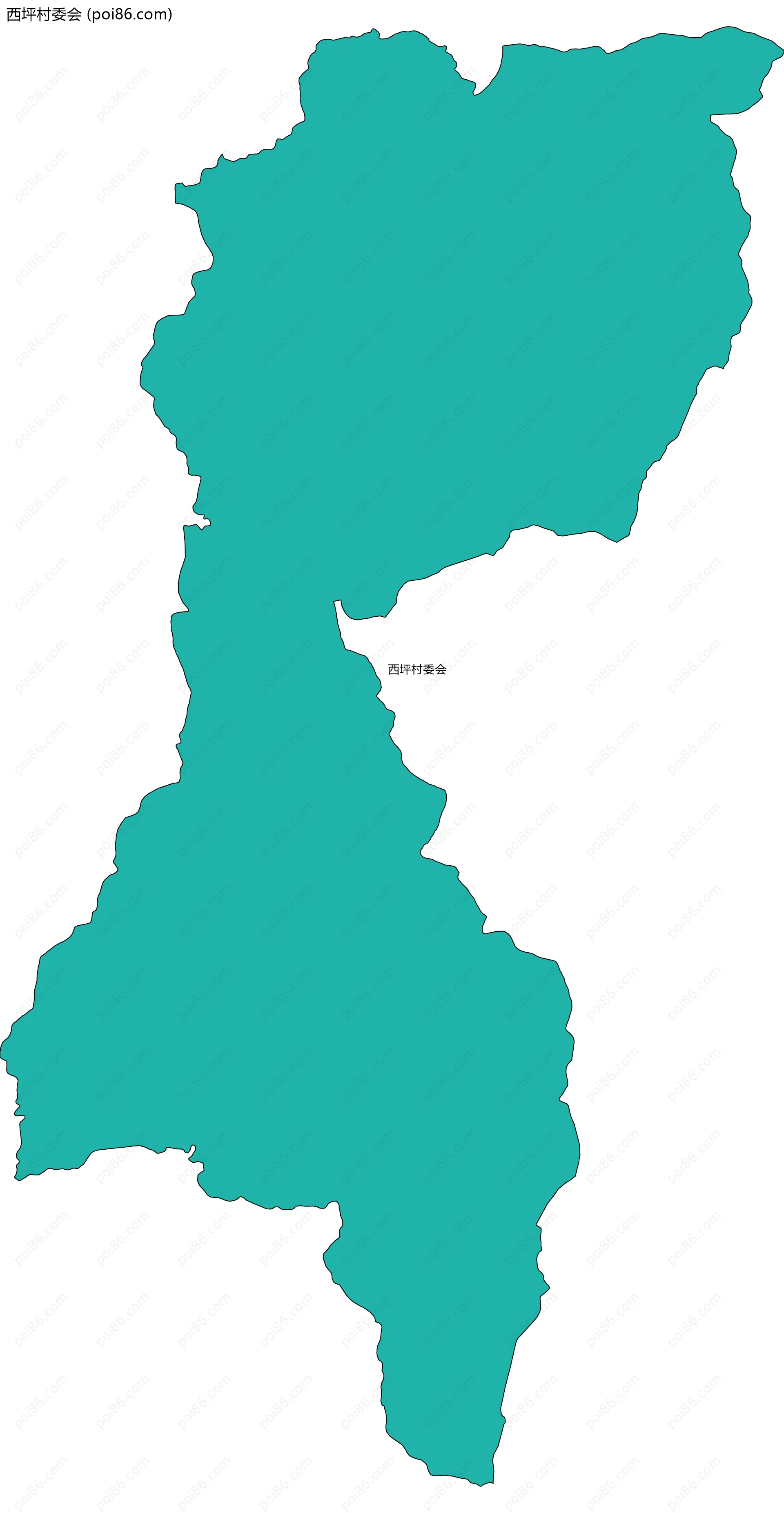 西坪村委会边界地图