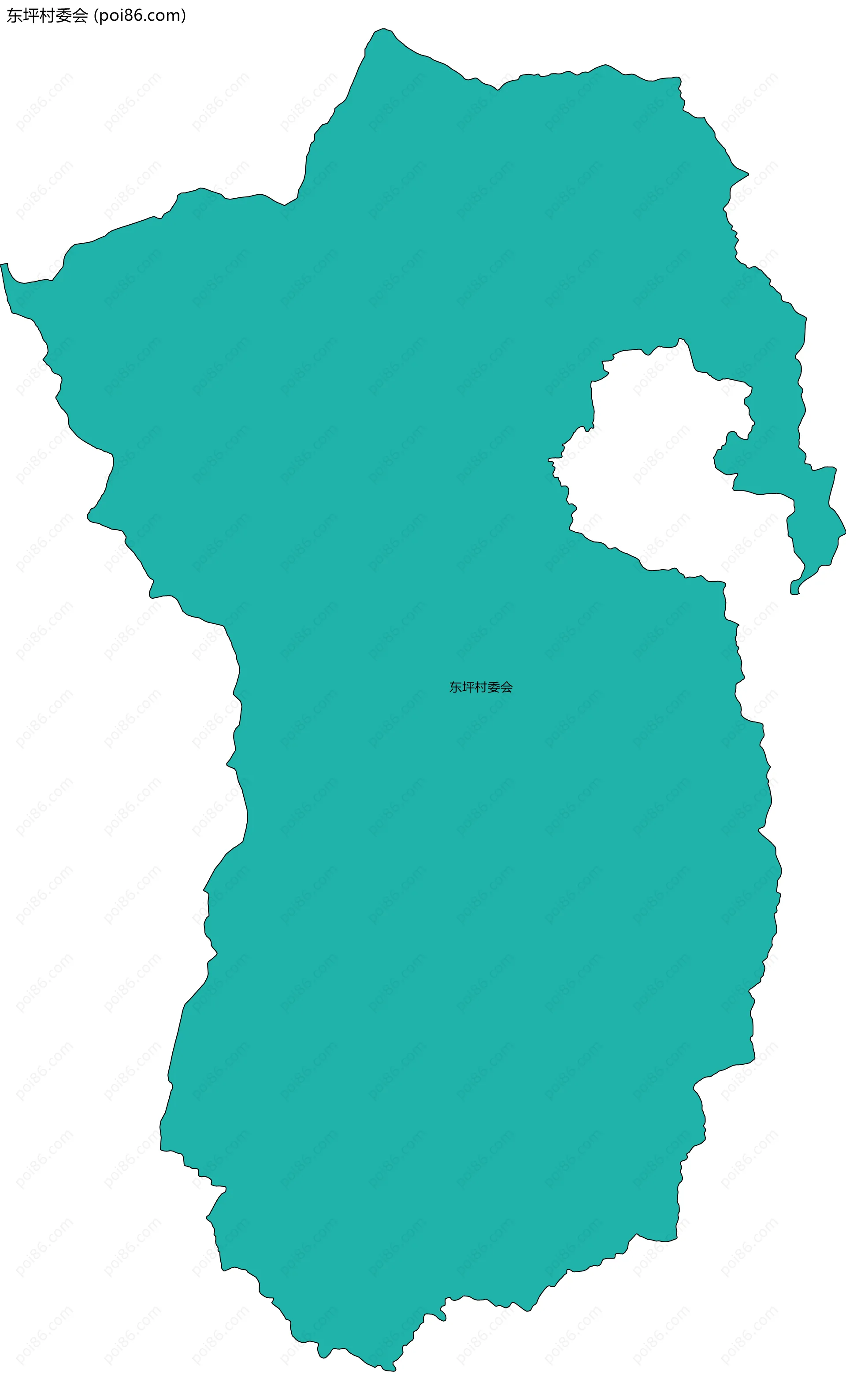 东坪村委会边界地图