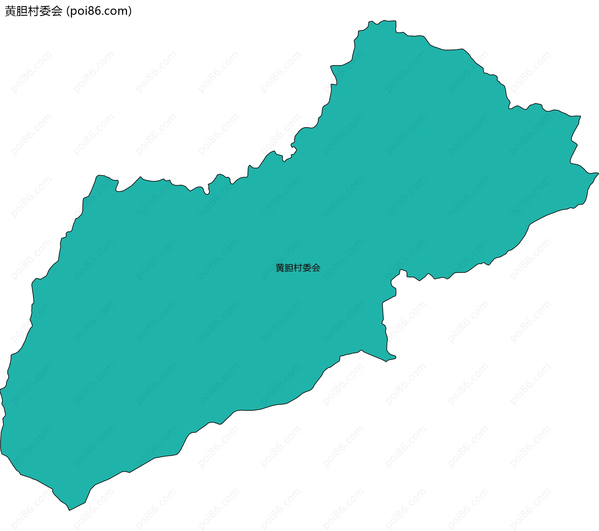 黄胆村委会边界地图