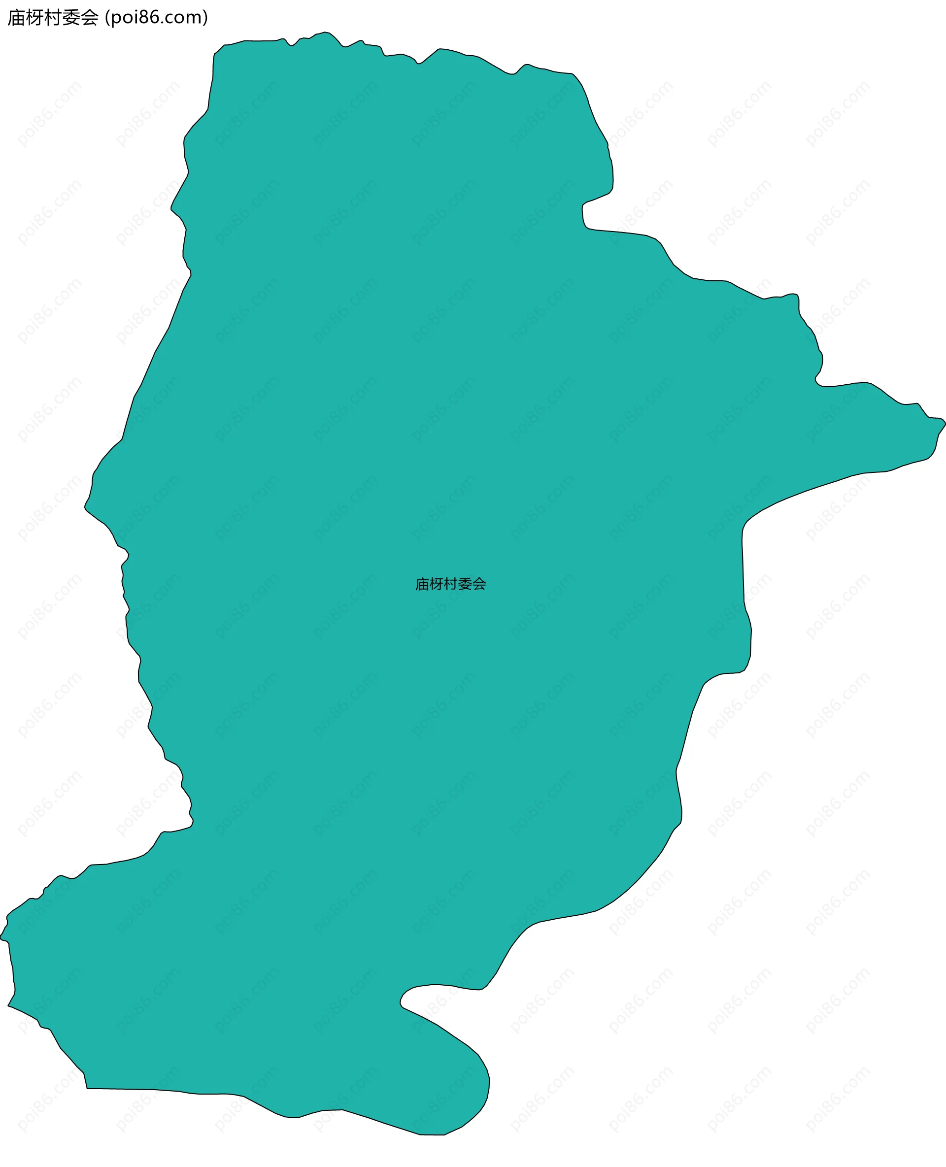 庙枒村委会边界地图