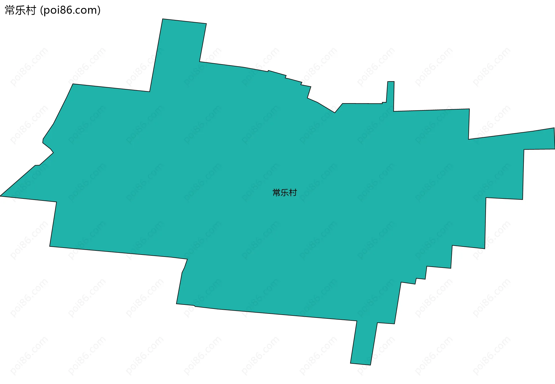 常乐村边界地图