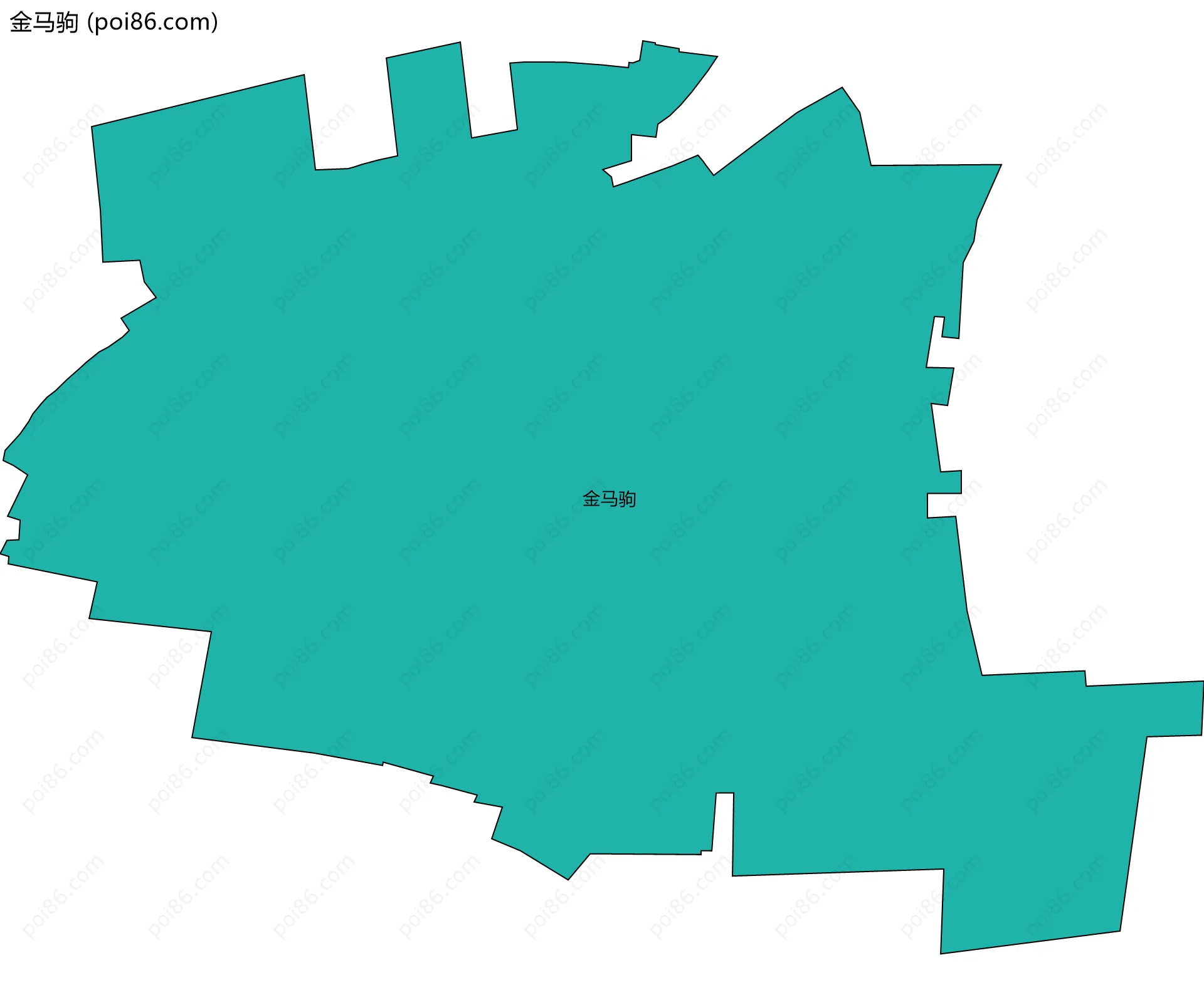 金马驹边界地图