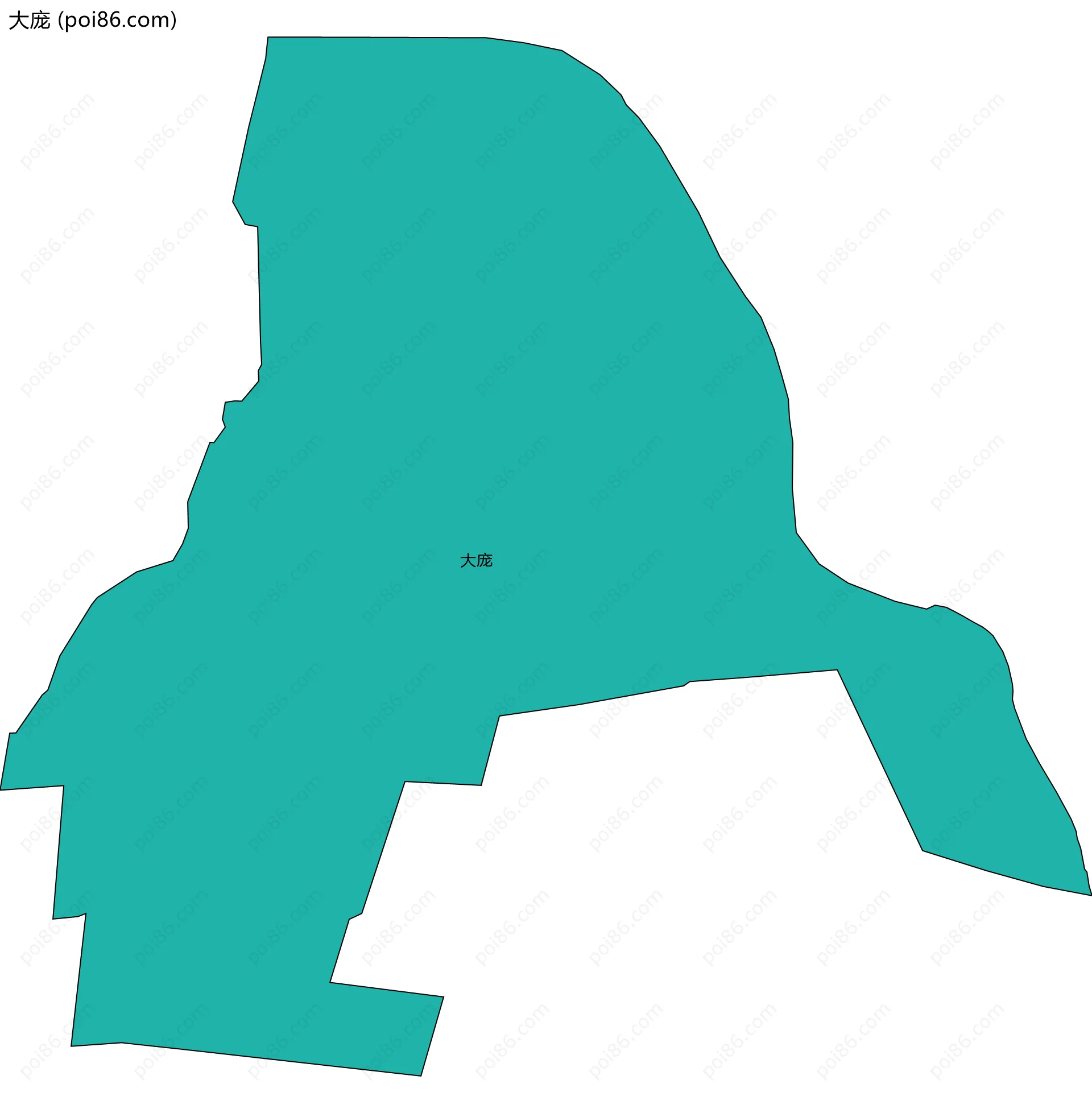 大庞边界地图