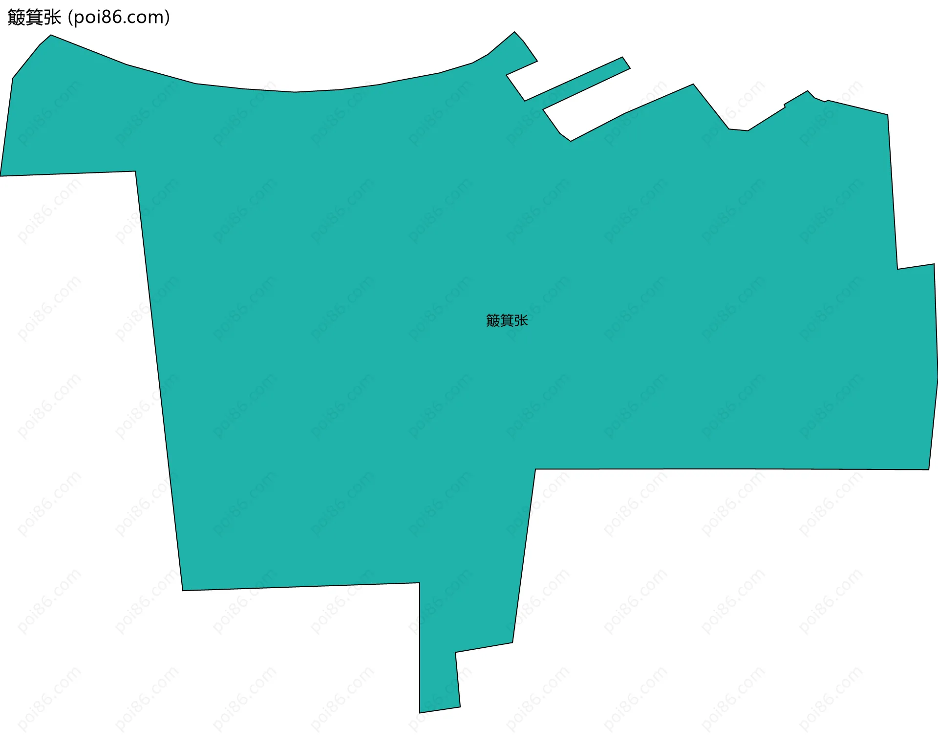 簸箕张边界地图