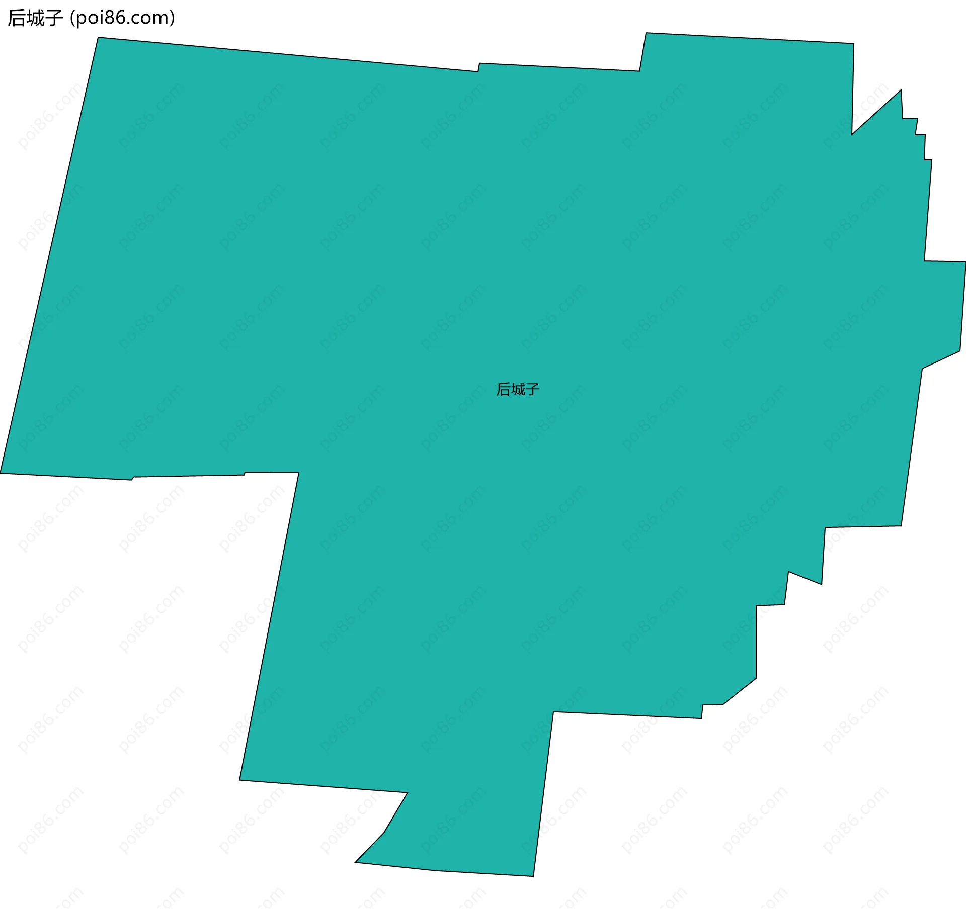 后城子边界地图