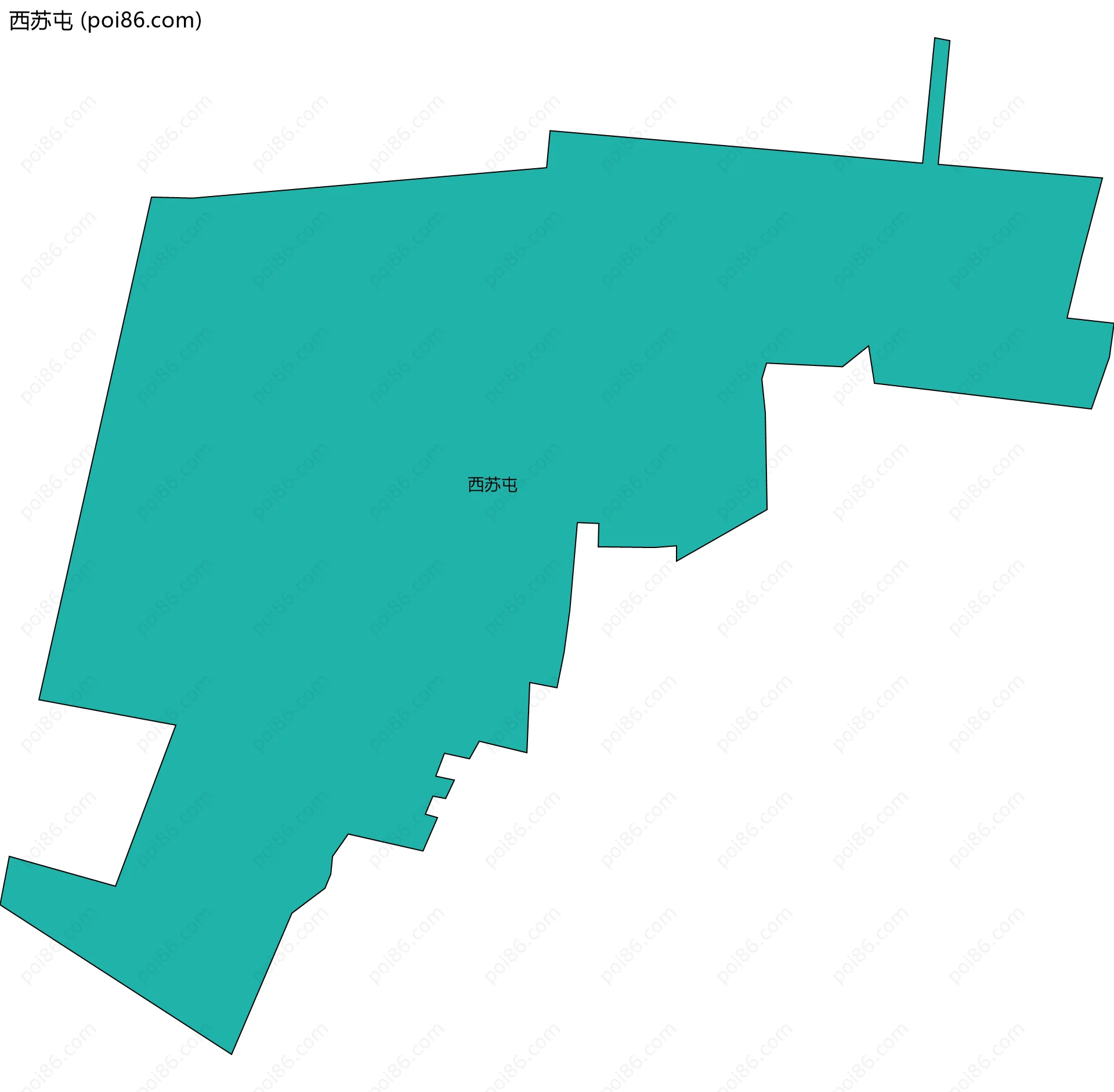 西苏屯边界地图