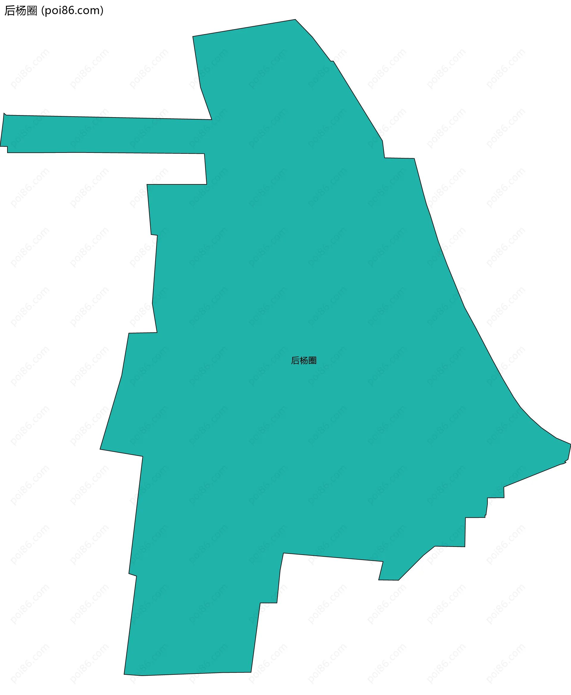 后杨圈边界地图