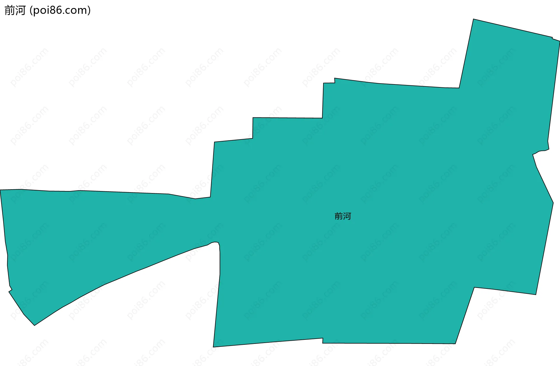 前河边界地图