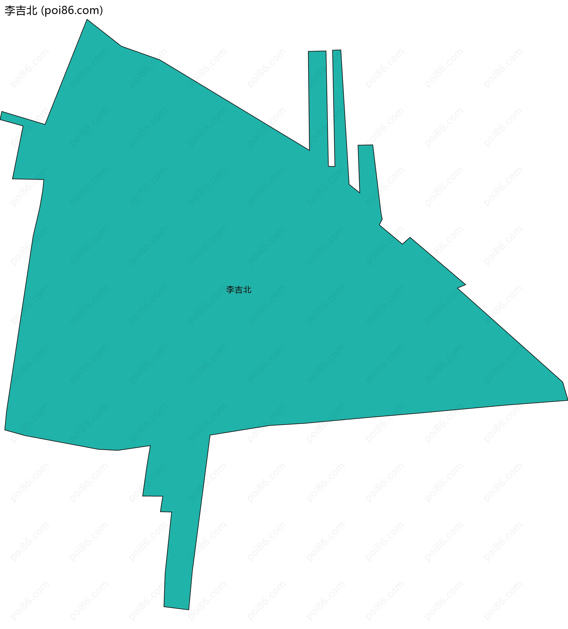 李吉北边界地图