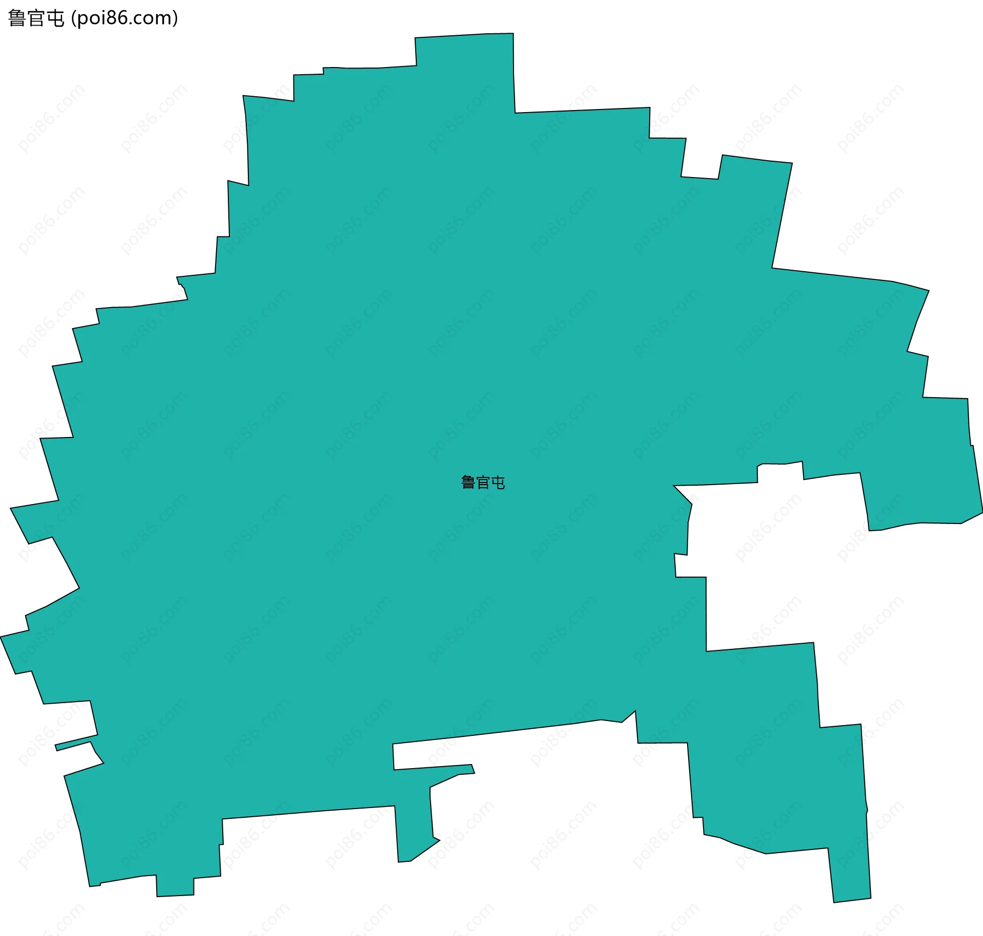 鲁官屯边界地图