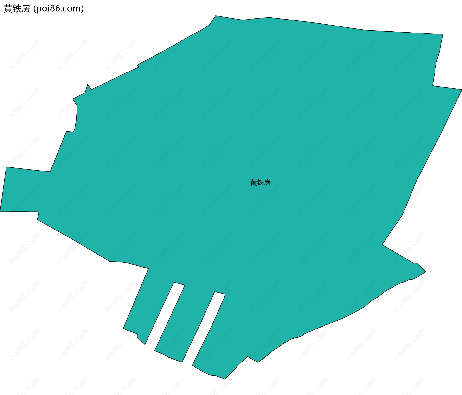 黄铁房边界地图