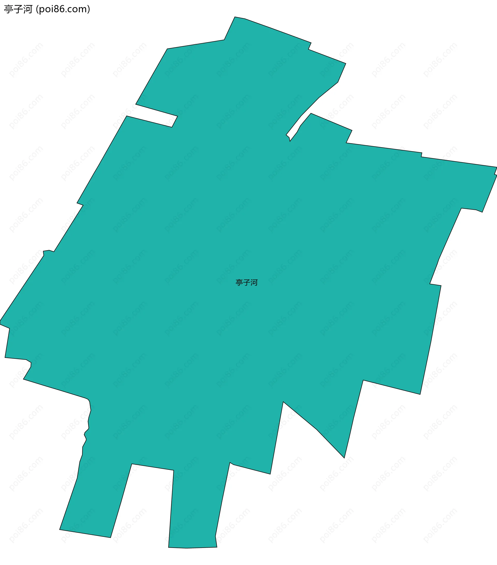 亭子河边界地图