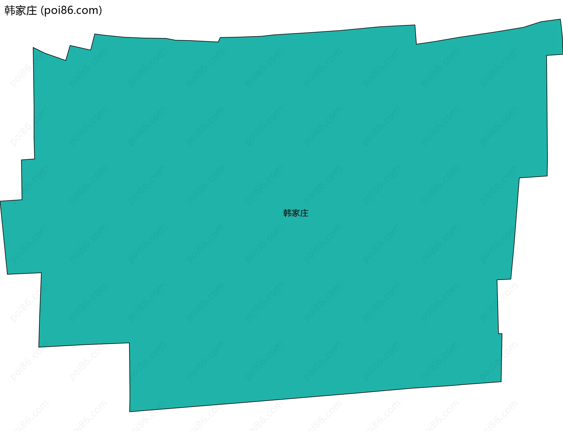 韩家庄边界地图