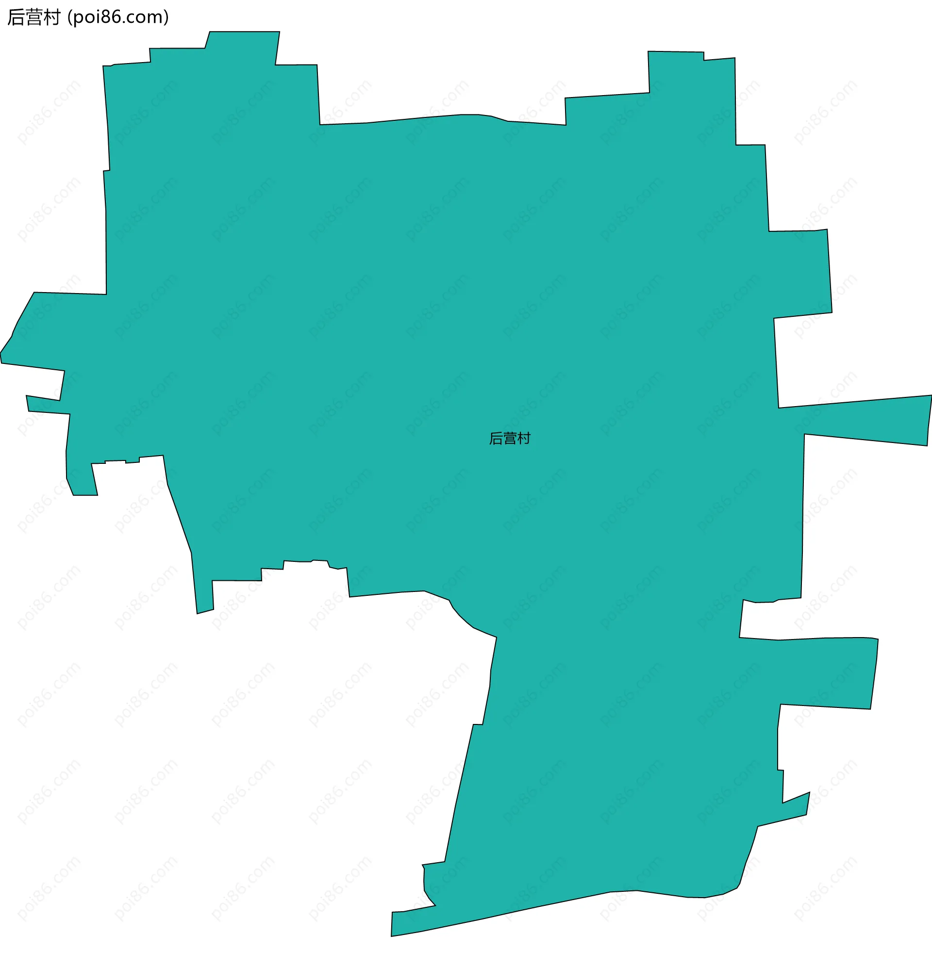 后营村边界地图