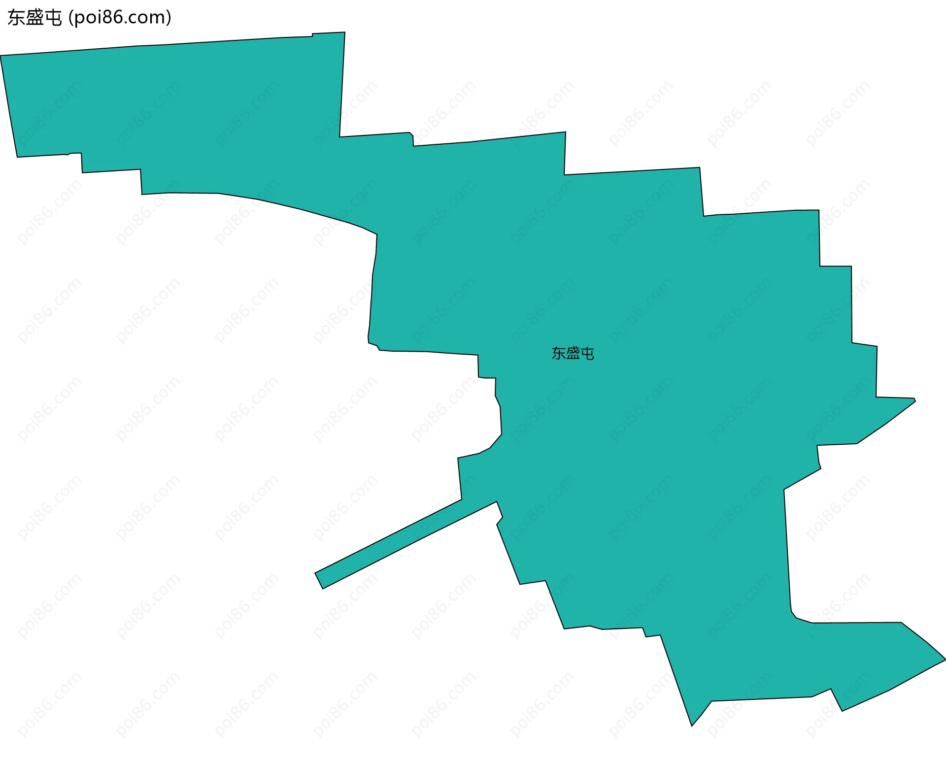 东盛屯边界地图