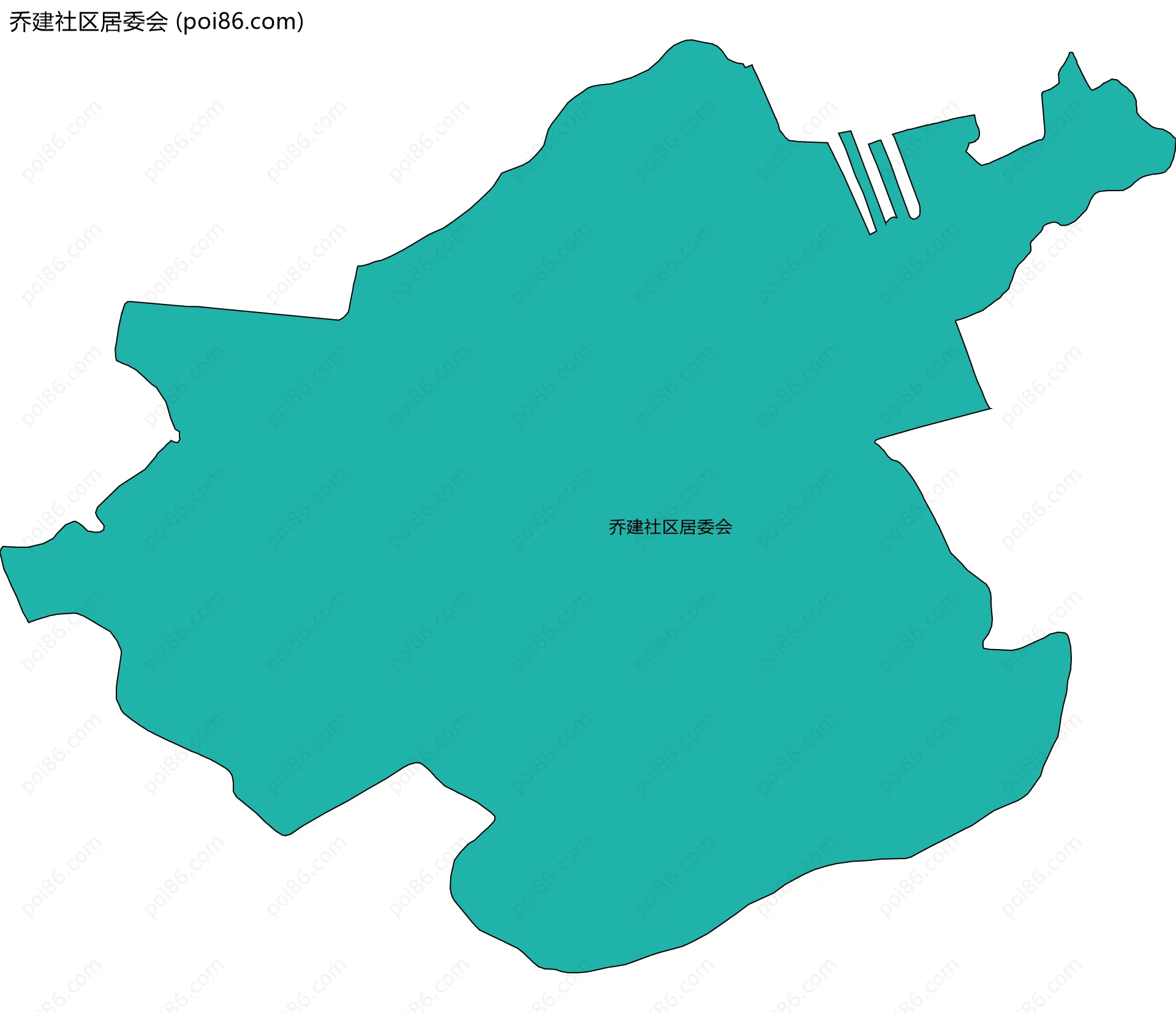 乔建社区居委会边界地图