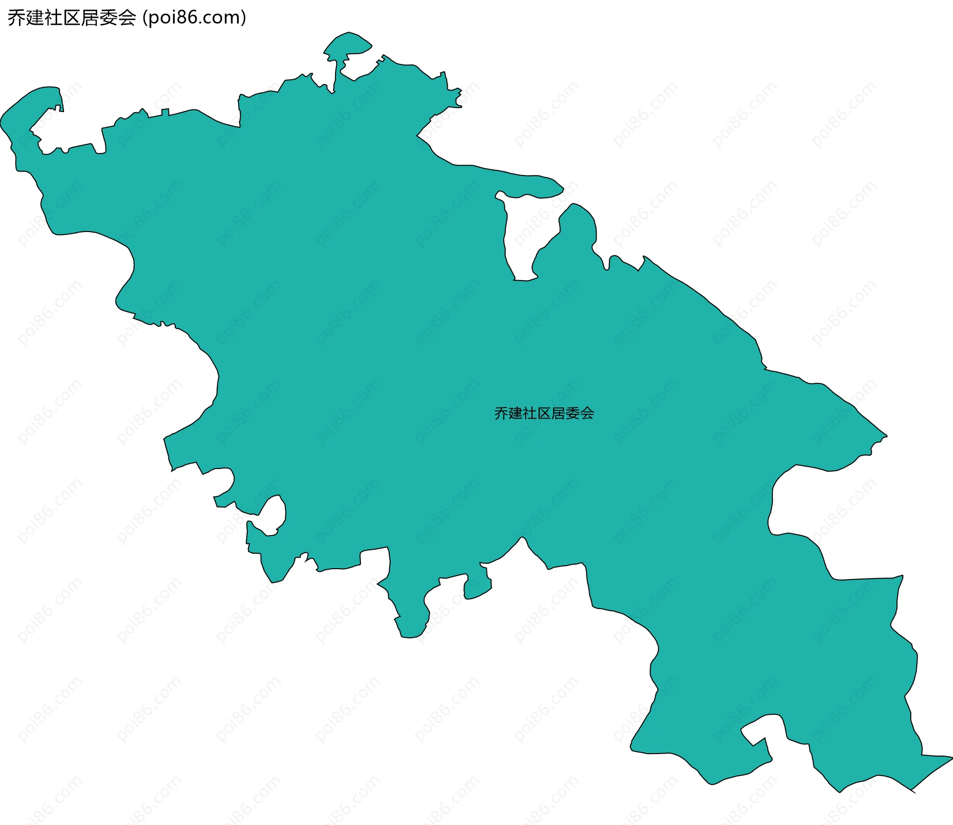 乔建社区居委会边界地图