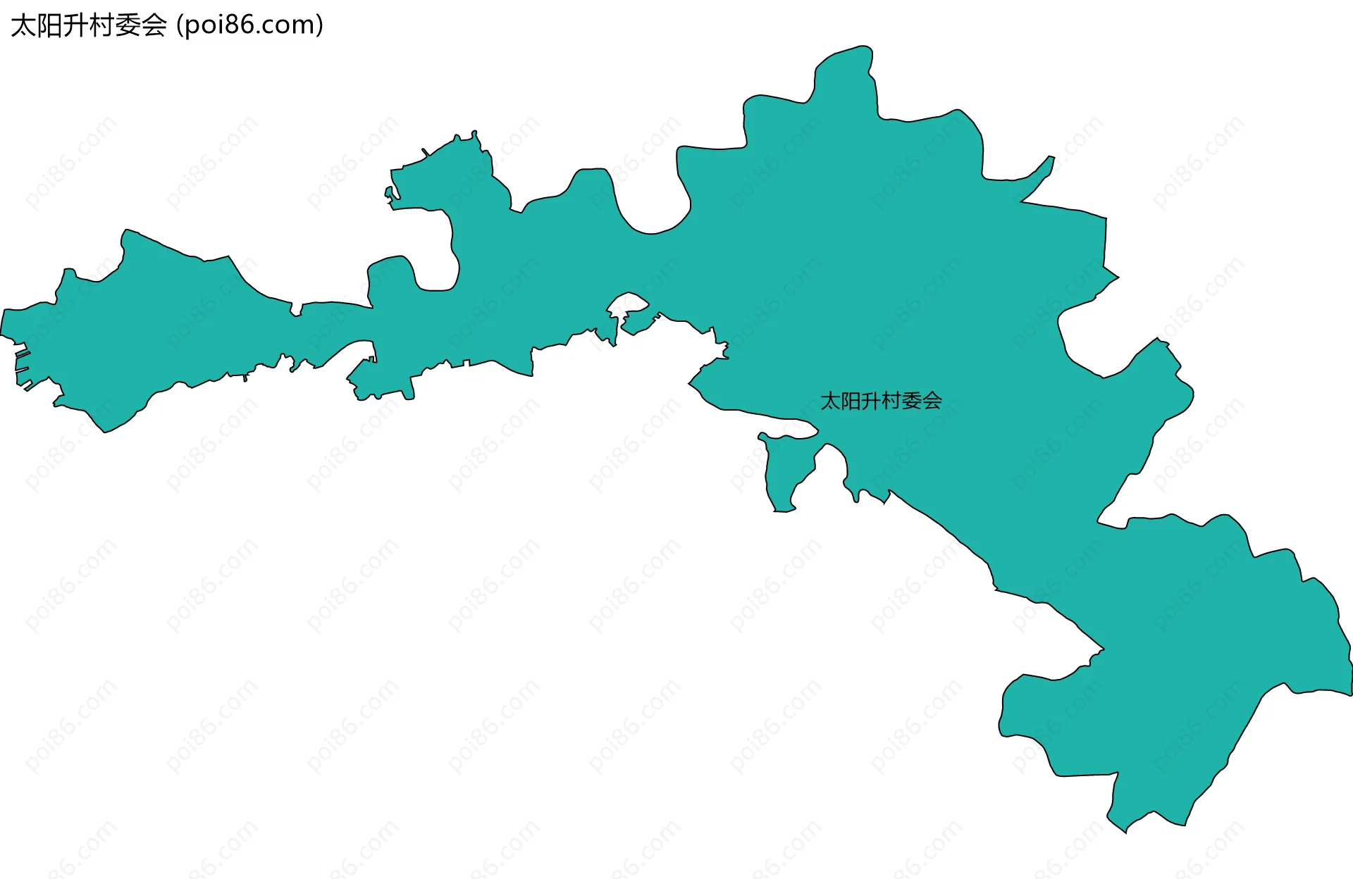 太阳升村委会边界地图