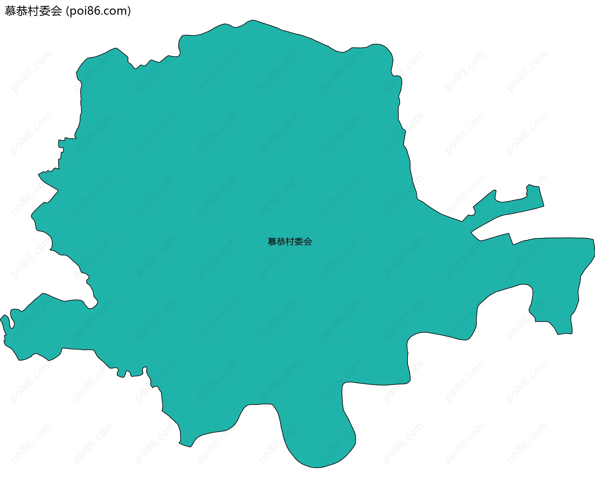 慕恭村委会边界地图