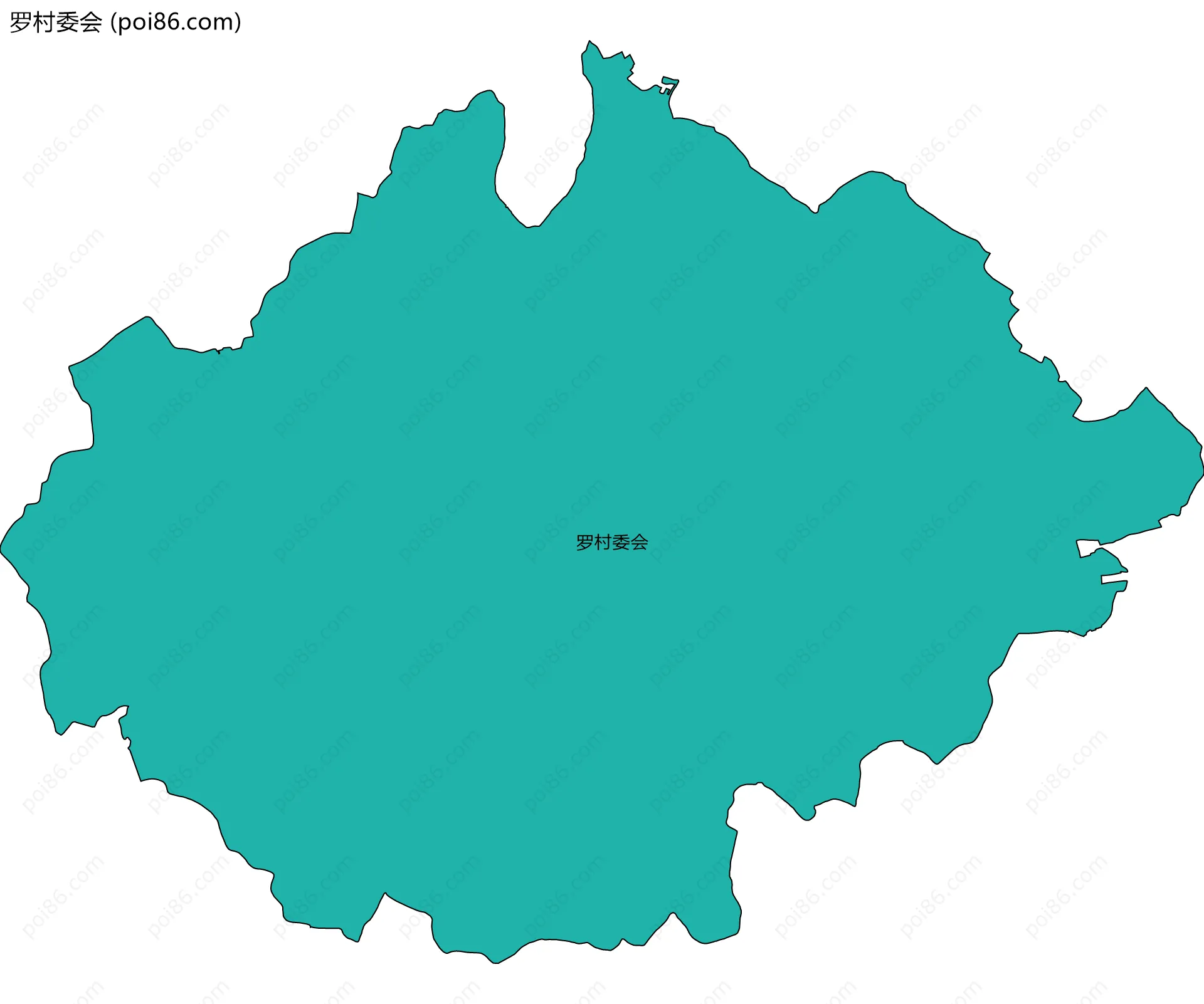 罗村委会边界地图