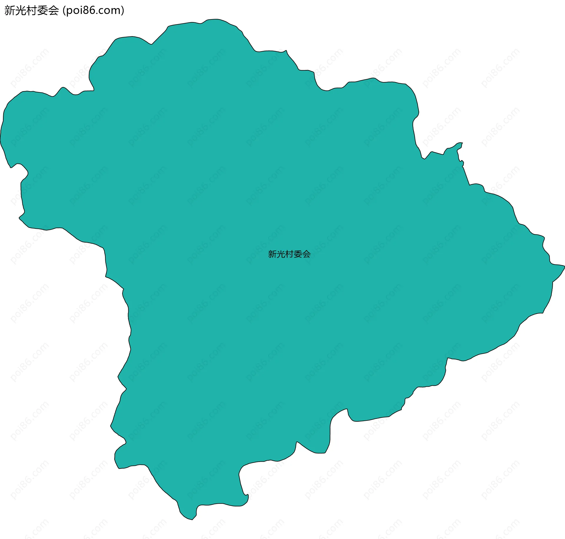 新光村委会边界地图