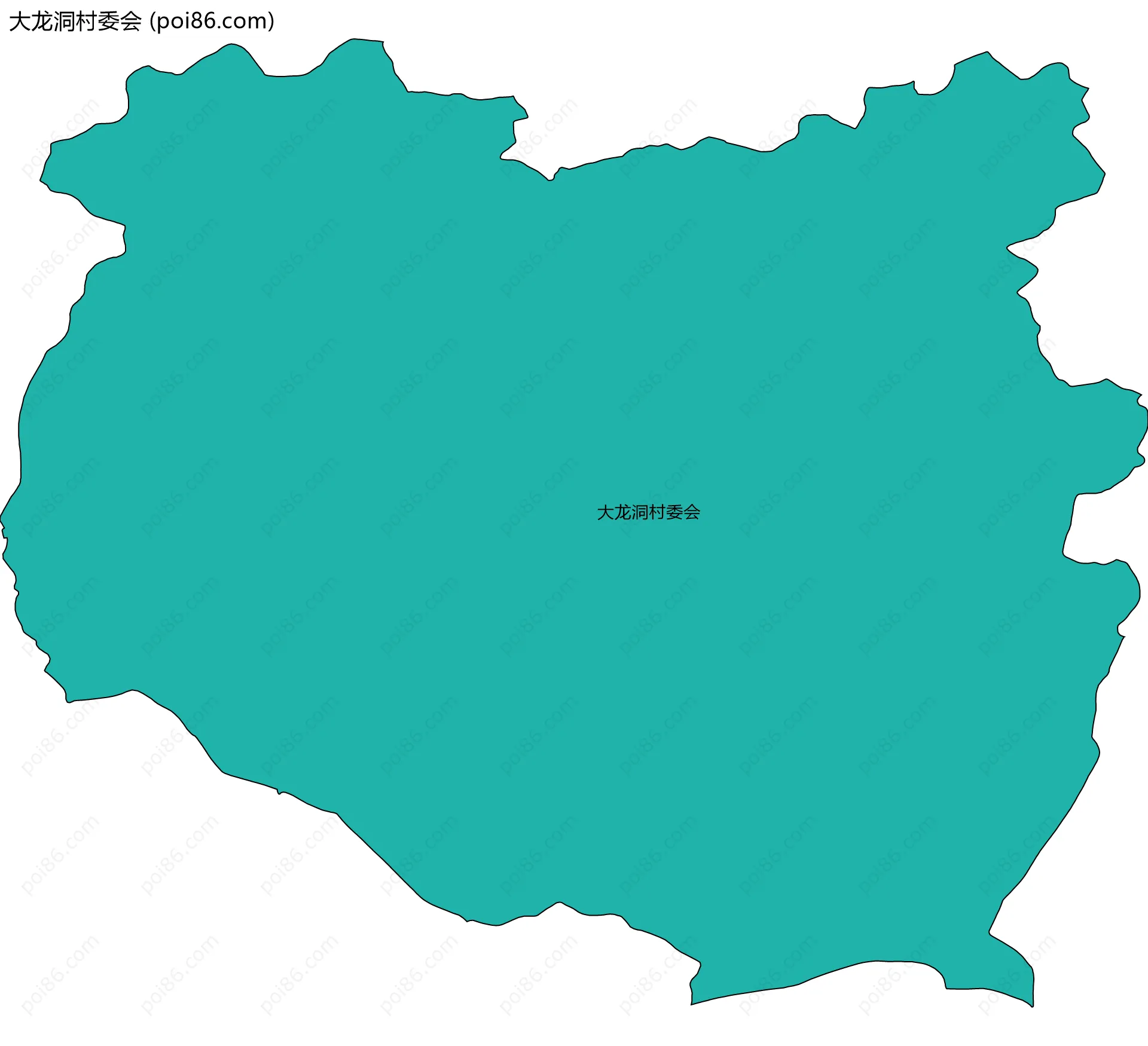 大龙洞村委会边界地图