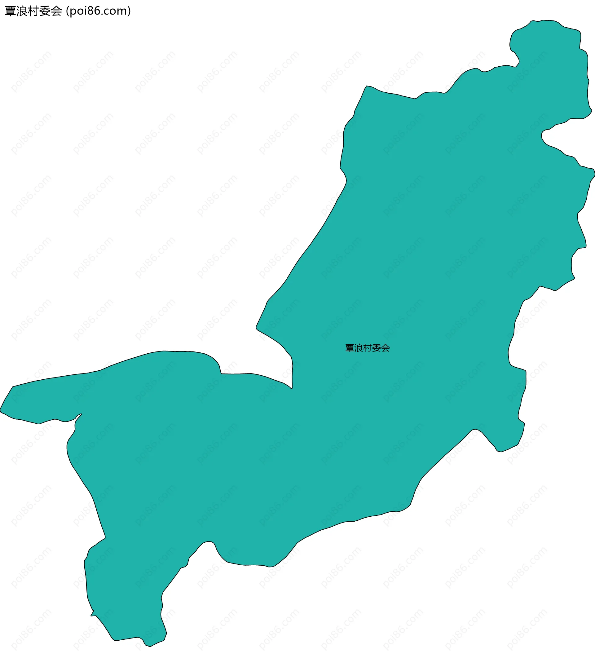 覃浪村委会边界地图