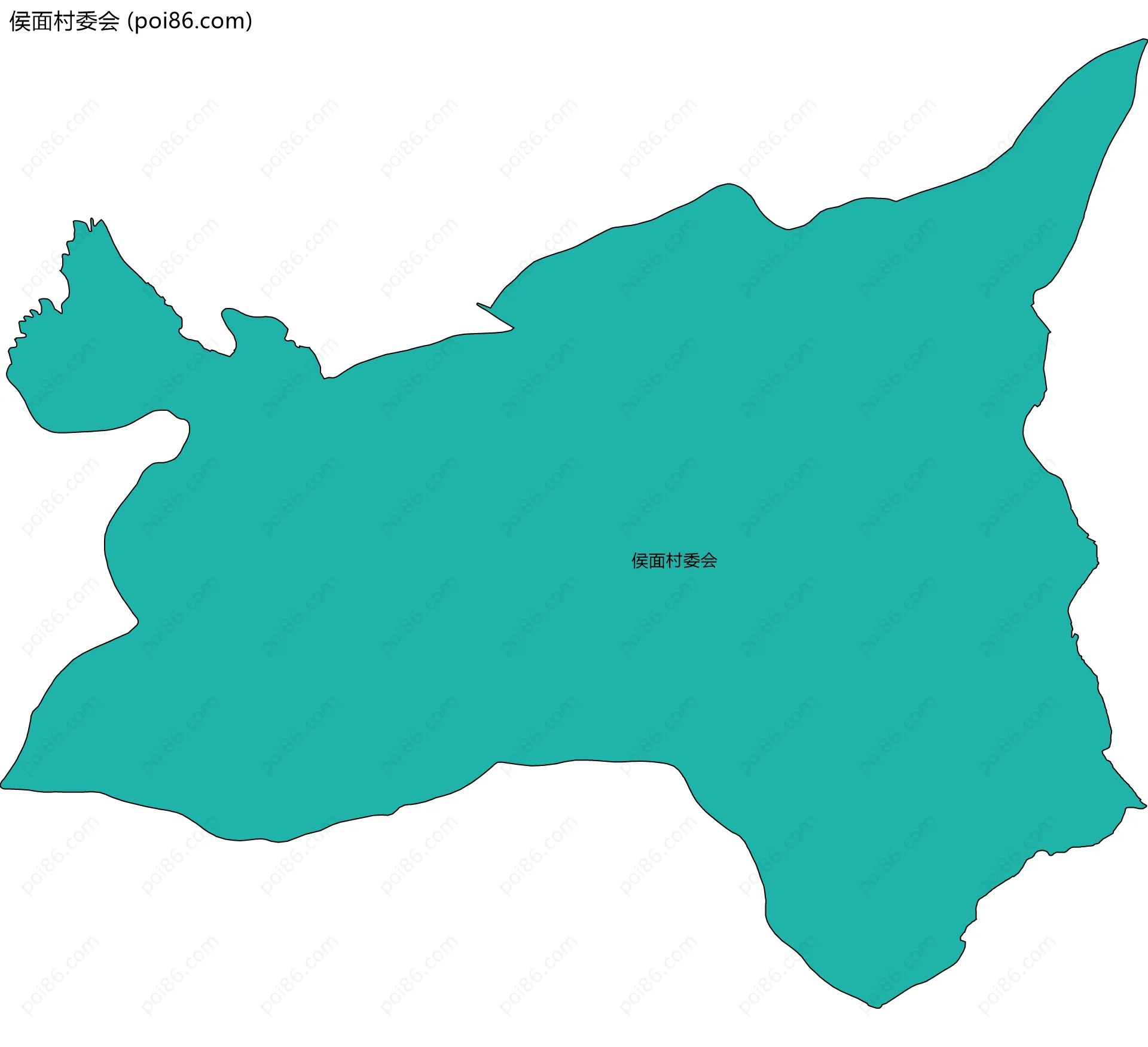 侯面村委会边界地图