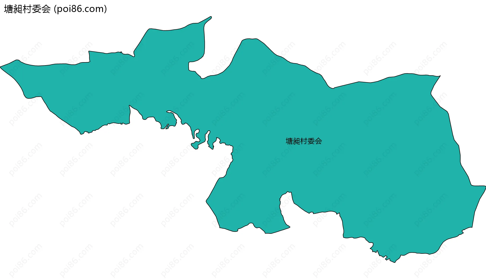 塘昶村委会边界地图