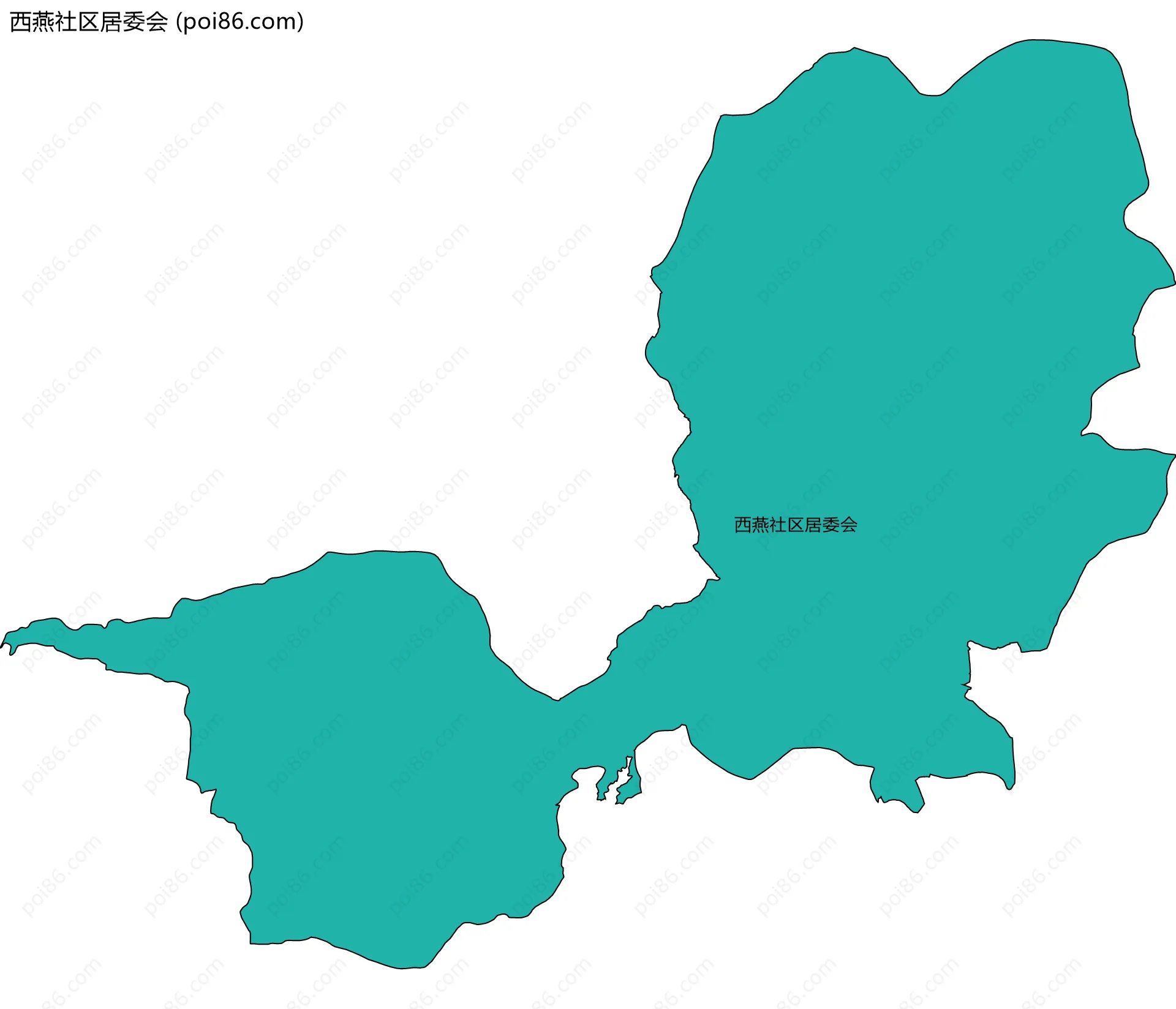 西燕社区居委会边界地图