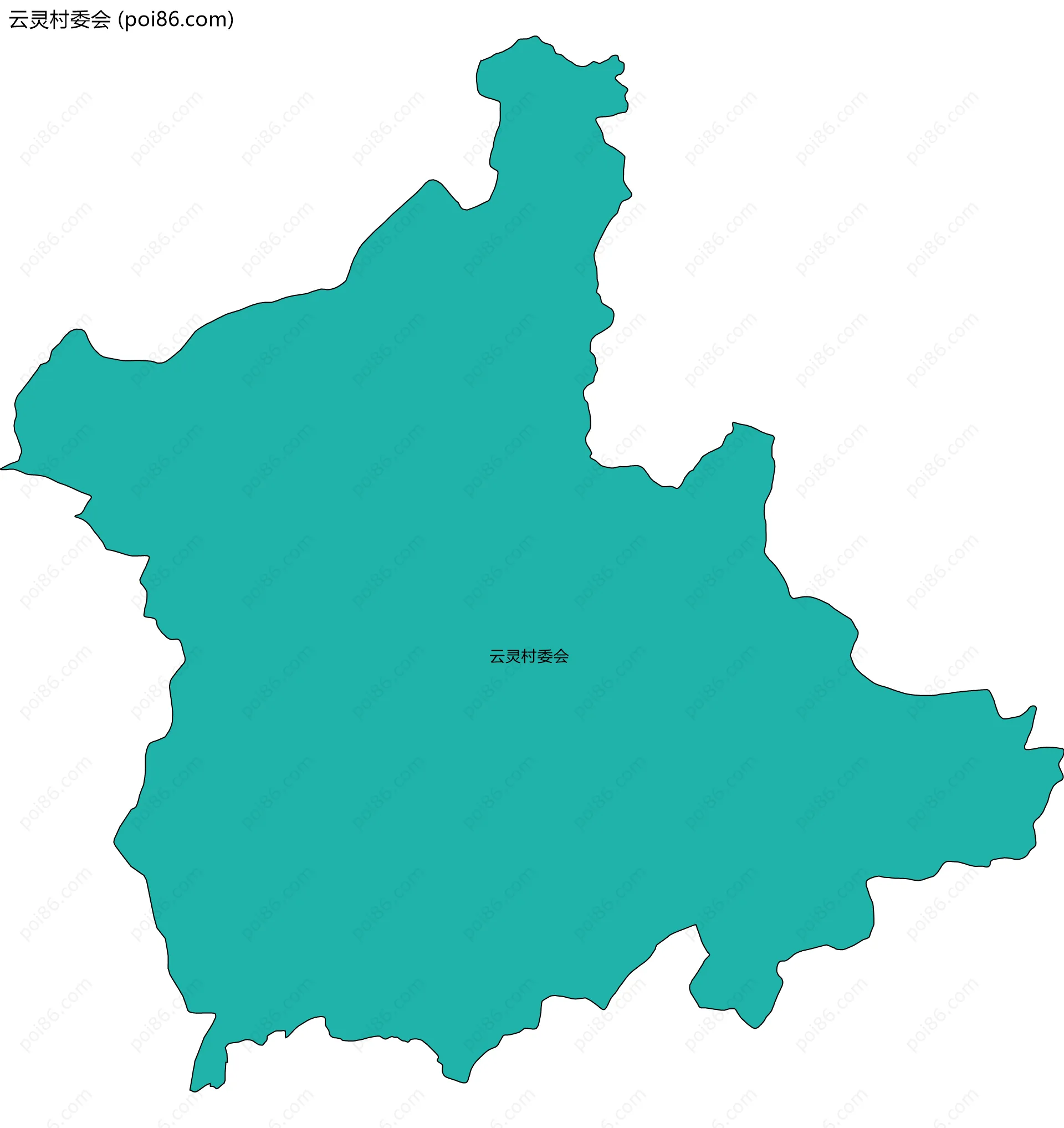 云灵村委会边界地图