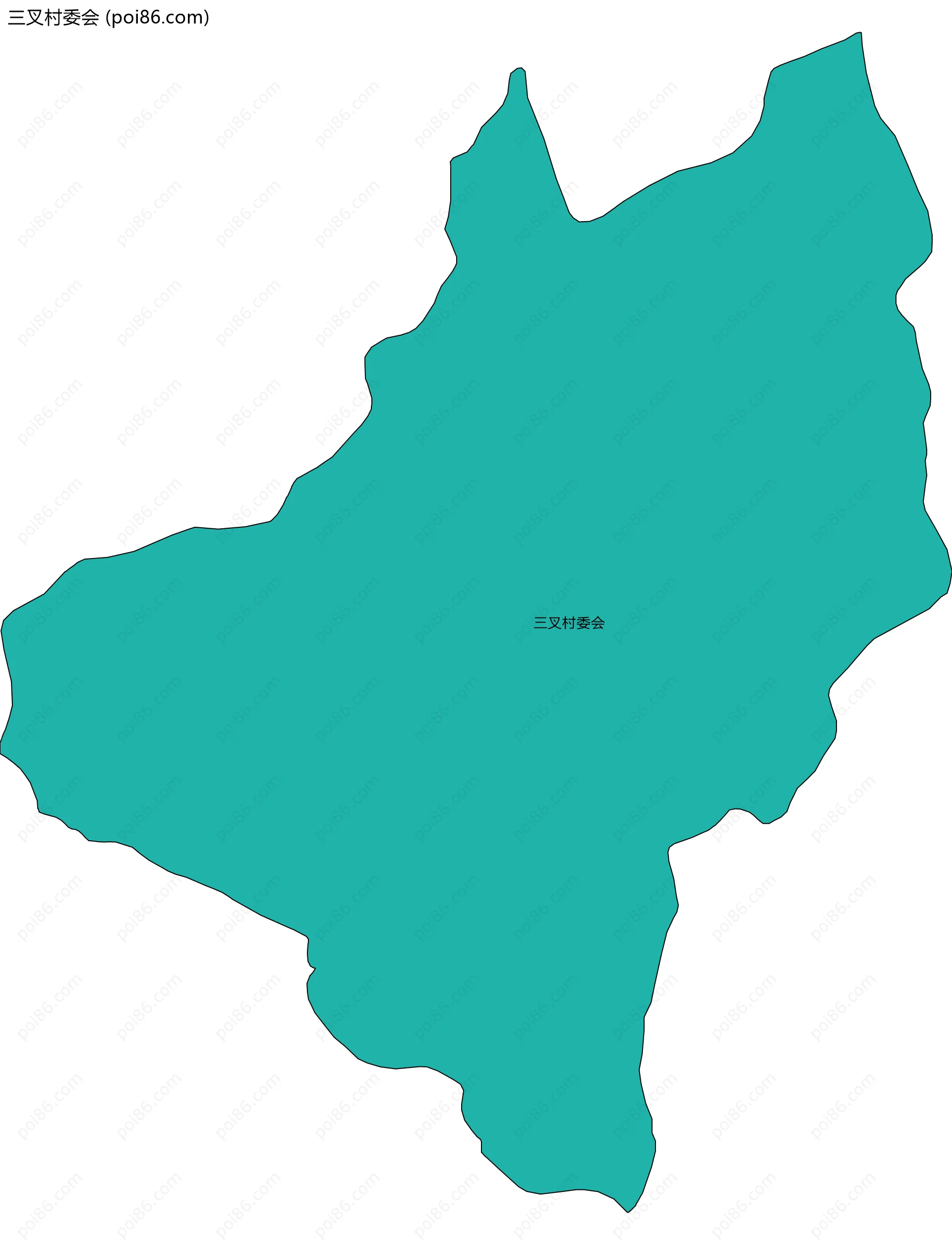 三叉村委会边界地图