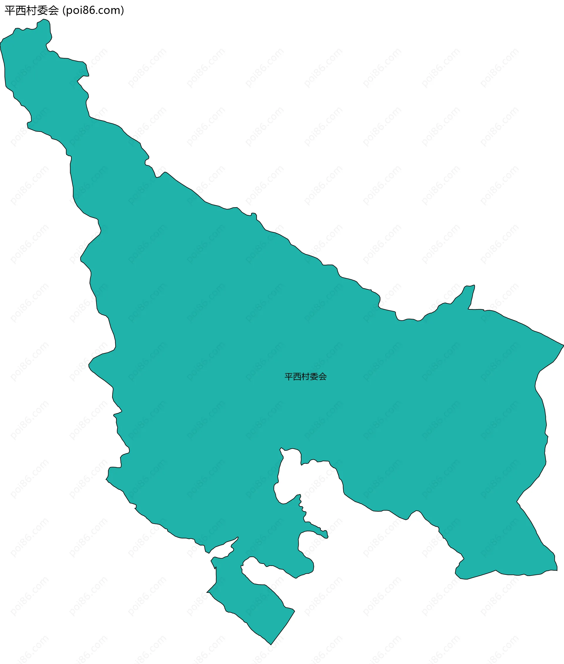 平西村委会边界地图
