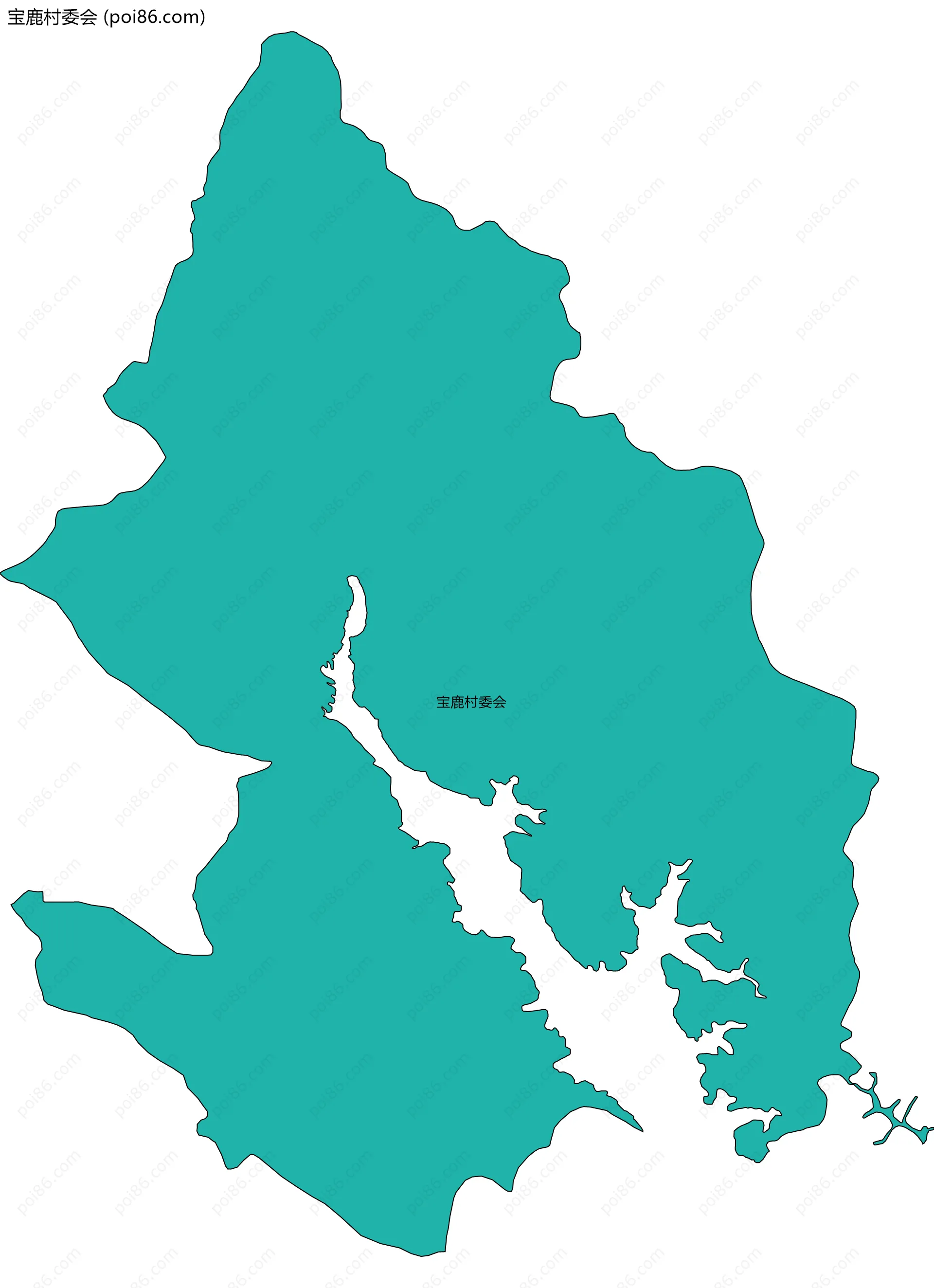 宝鹿村委会边界地图